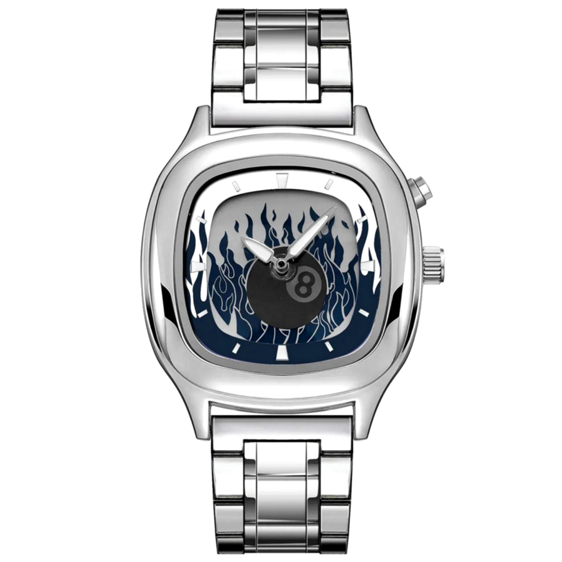 Relogio masculino quadrado design retro emaco inoxidavel Impermeavel