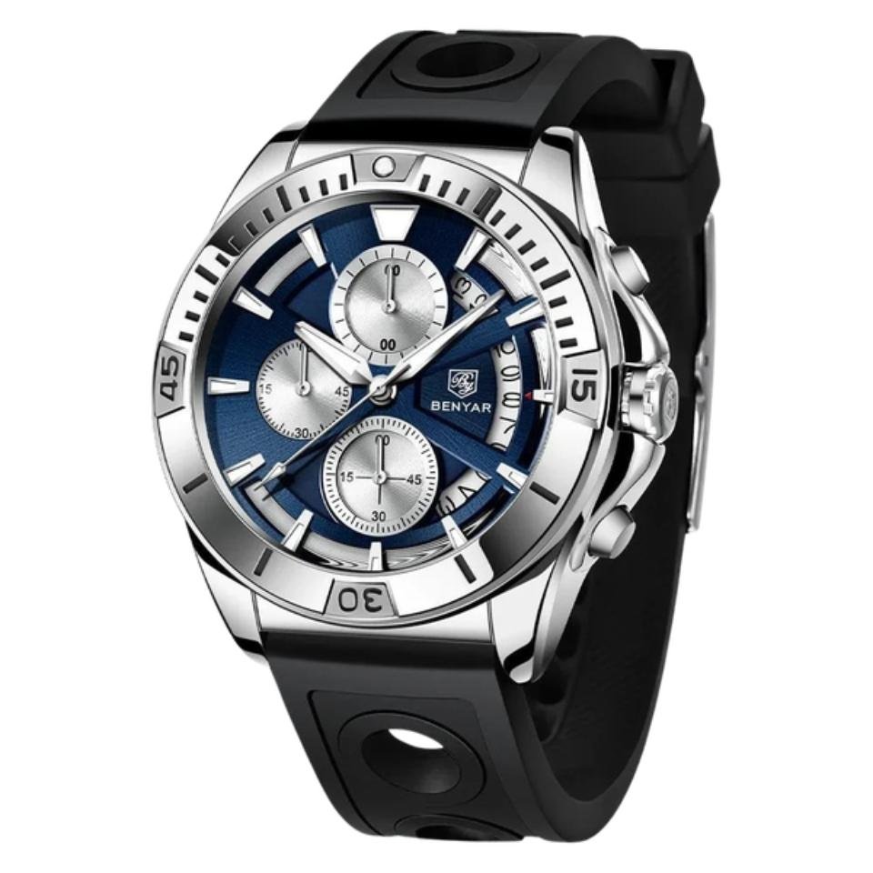Relogios para homens esportes quartzo moda aco marca de luxo 5180