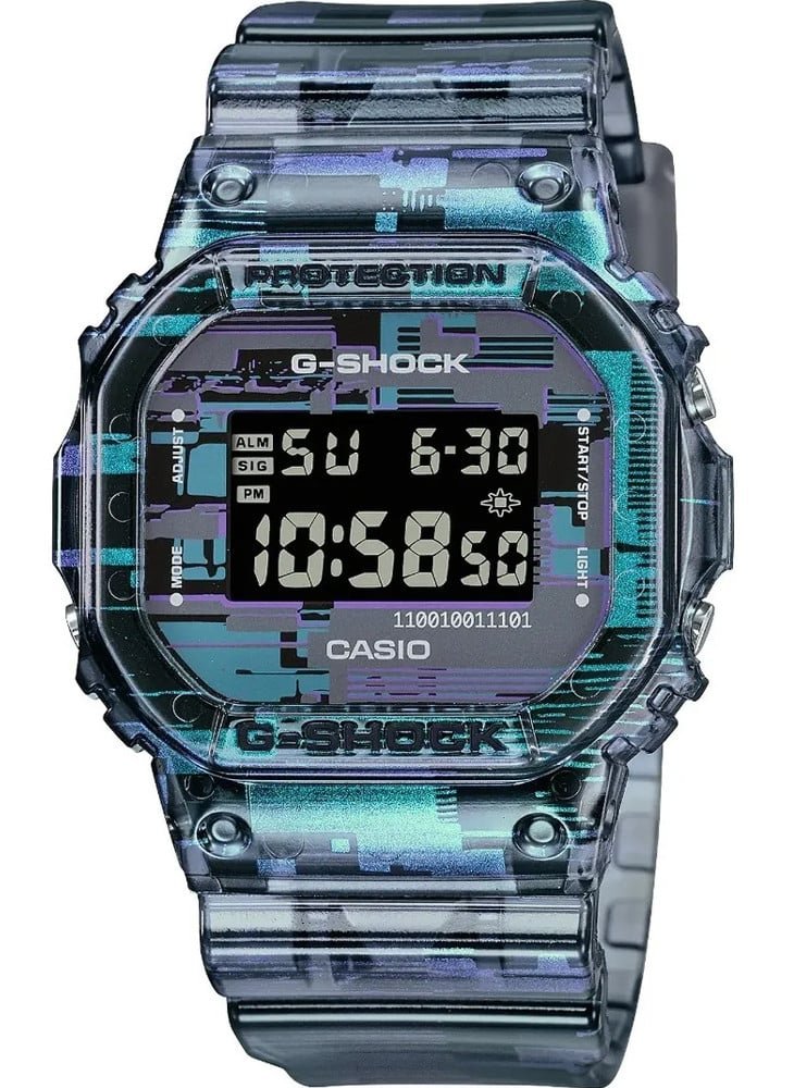 Relógio Casio G-Shock Series Digital Glitch DW-5600NN-1DR Azul Camuflado Azul 2