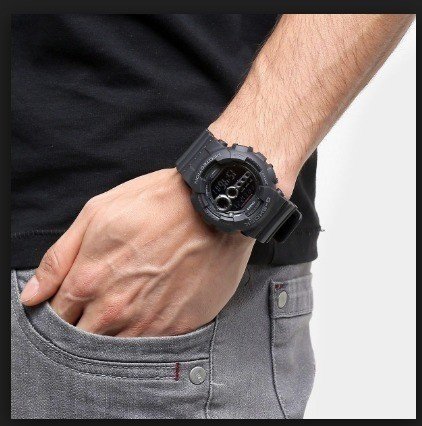 Relógio Casio G-Shock GD-100-1BDR Masculino Preto Preto 2