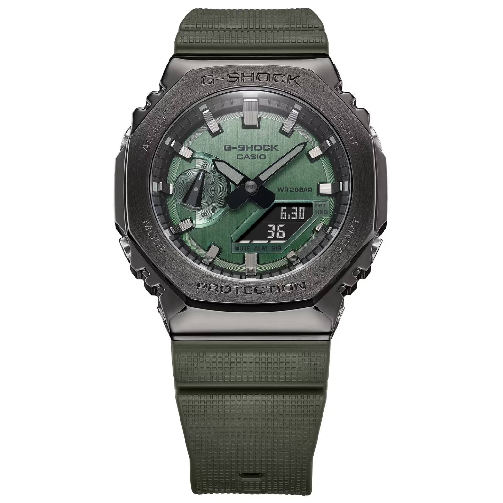 Relógio Casio G-SHOCK GM-2100B-3ADR Metal Covered Verde 2