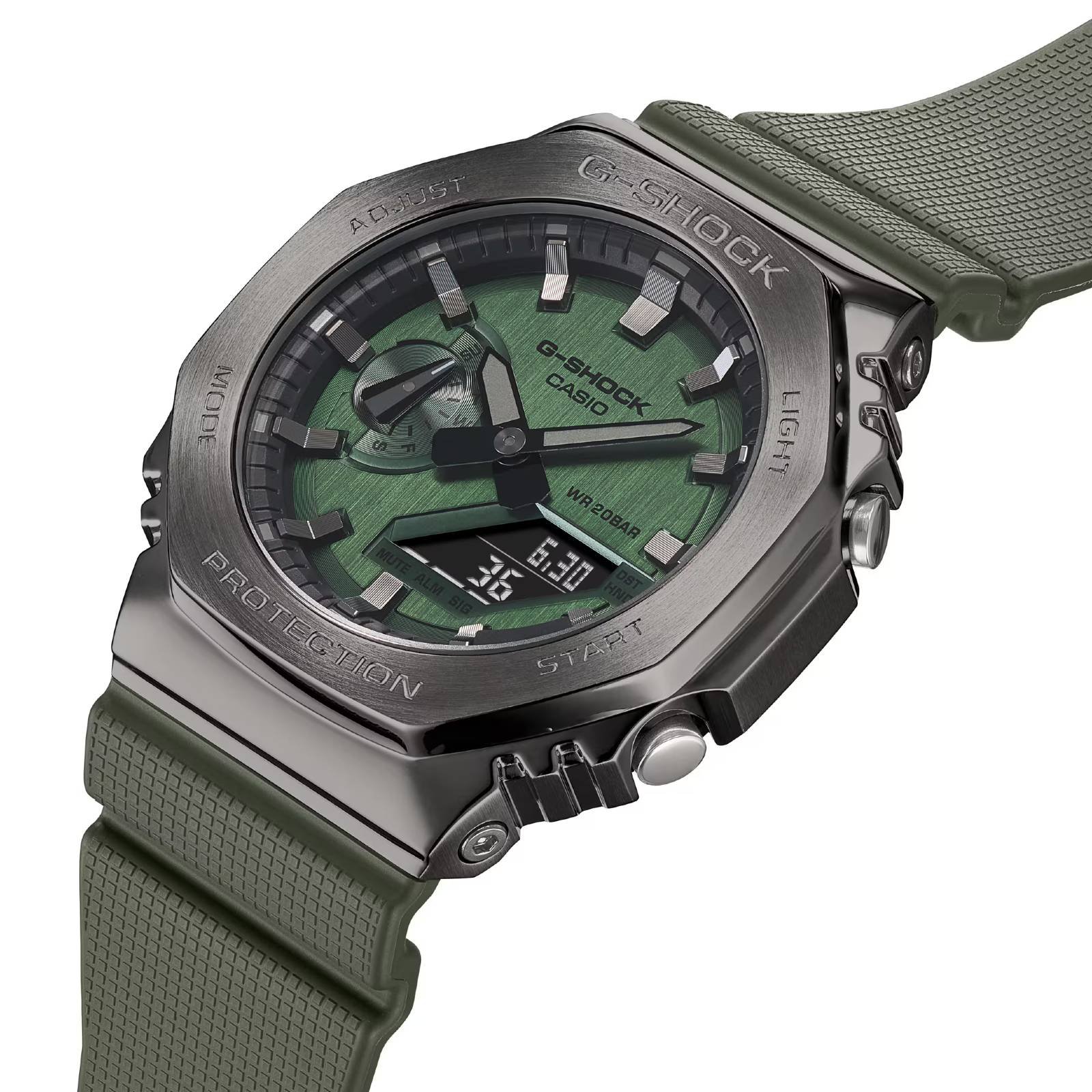 Relógio Casio G-SHOCK GM-2100B-3ADR Metal Covered Verde 3