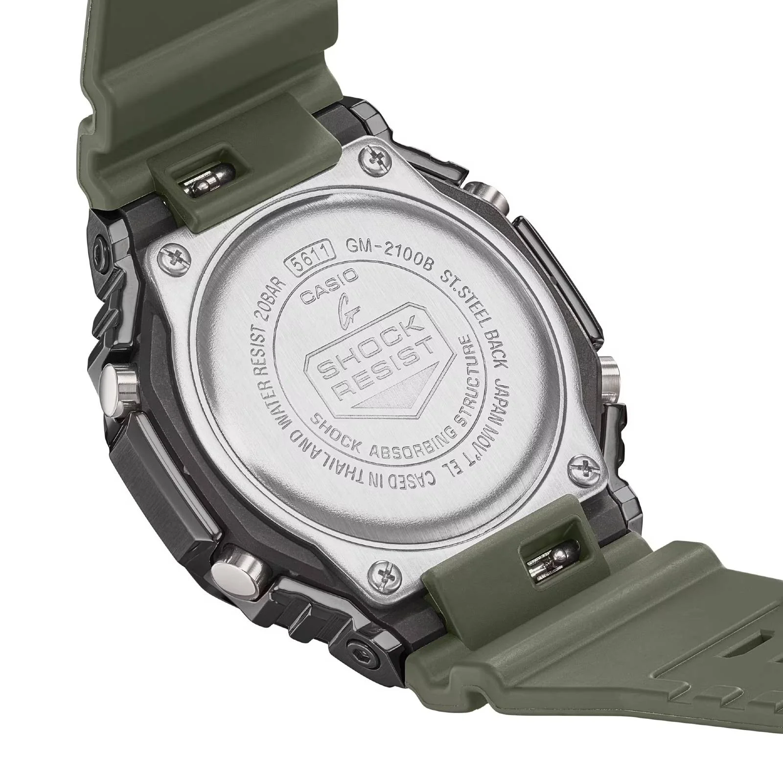 Relógio Casio G-SHOCK GM-2100B-3ADR Metal Covered Verde 4