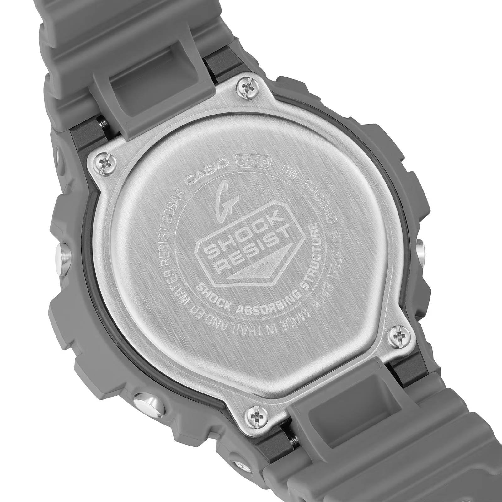 Relógio Casio G-Shock DW-6900HD-8DR Hidden Glow Cinza 8