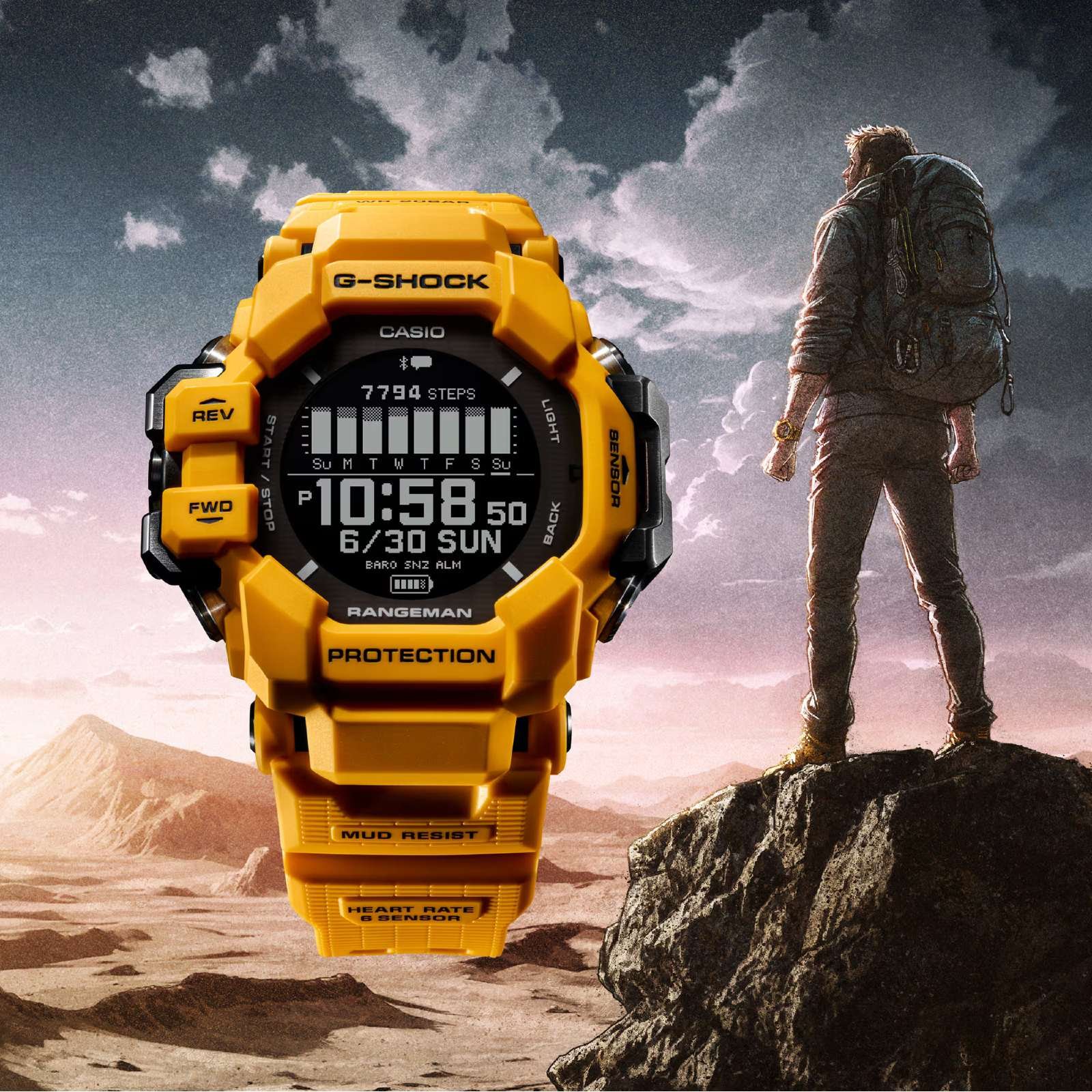 Relógio Casio G-SHOCK Rangeman GPR-H1000-9DR Amarelo 2