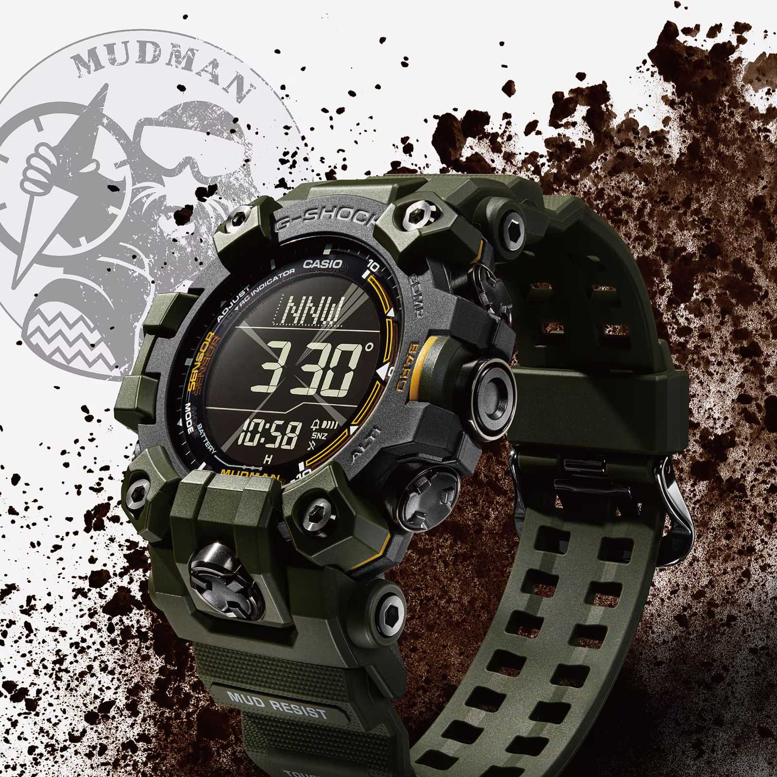 Relógio G-SHOCK Master Of G Mudman GW-9500-3DR Verde 7