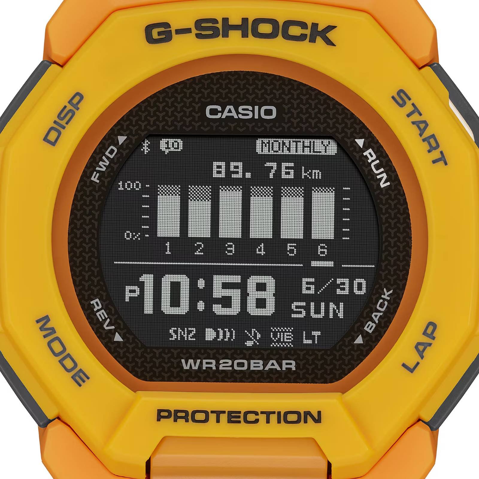 Relógio Casio G-SHOCK G-Squad Sports GBD-300-9DR Amarelo 5