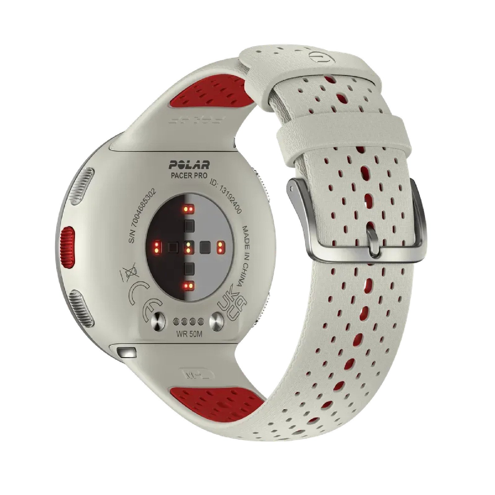 Relógio GPS Esportivo Polar Pacer Pro Branco e Vermelho Branco 3