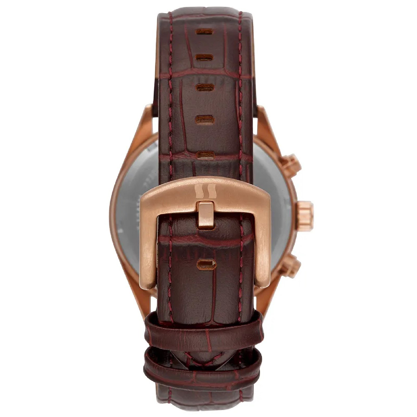 Relógio Seculus Cronógrafo 77307GPSVRC3 Vidro Abaulado Couro Rosé Marrom 4