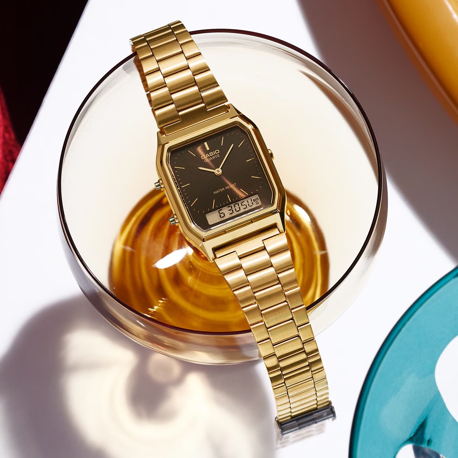 Relógio Casio Vintage AQ-230GA-5AMQYDF Dourado Dourado 2