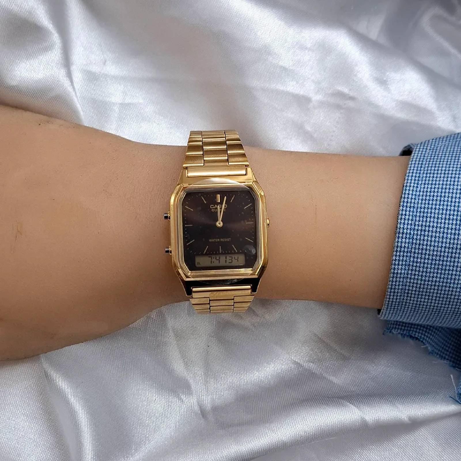Relógio Casio Vintage AQ-230GA-5AMQYDF Dourado Dourado 3