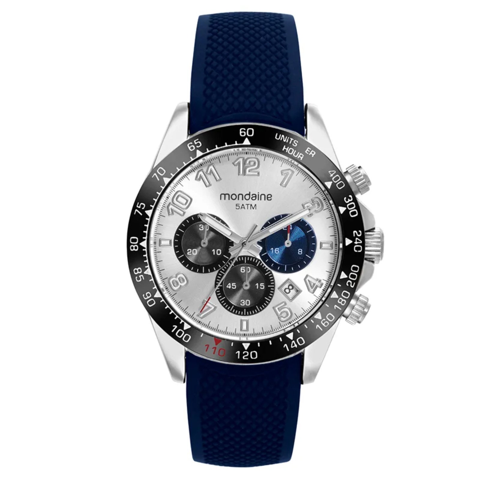 Relógio Mondaine Cronógrafo Silicone Bicolor 32815G0MVNI3
