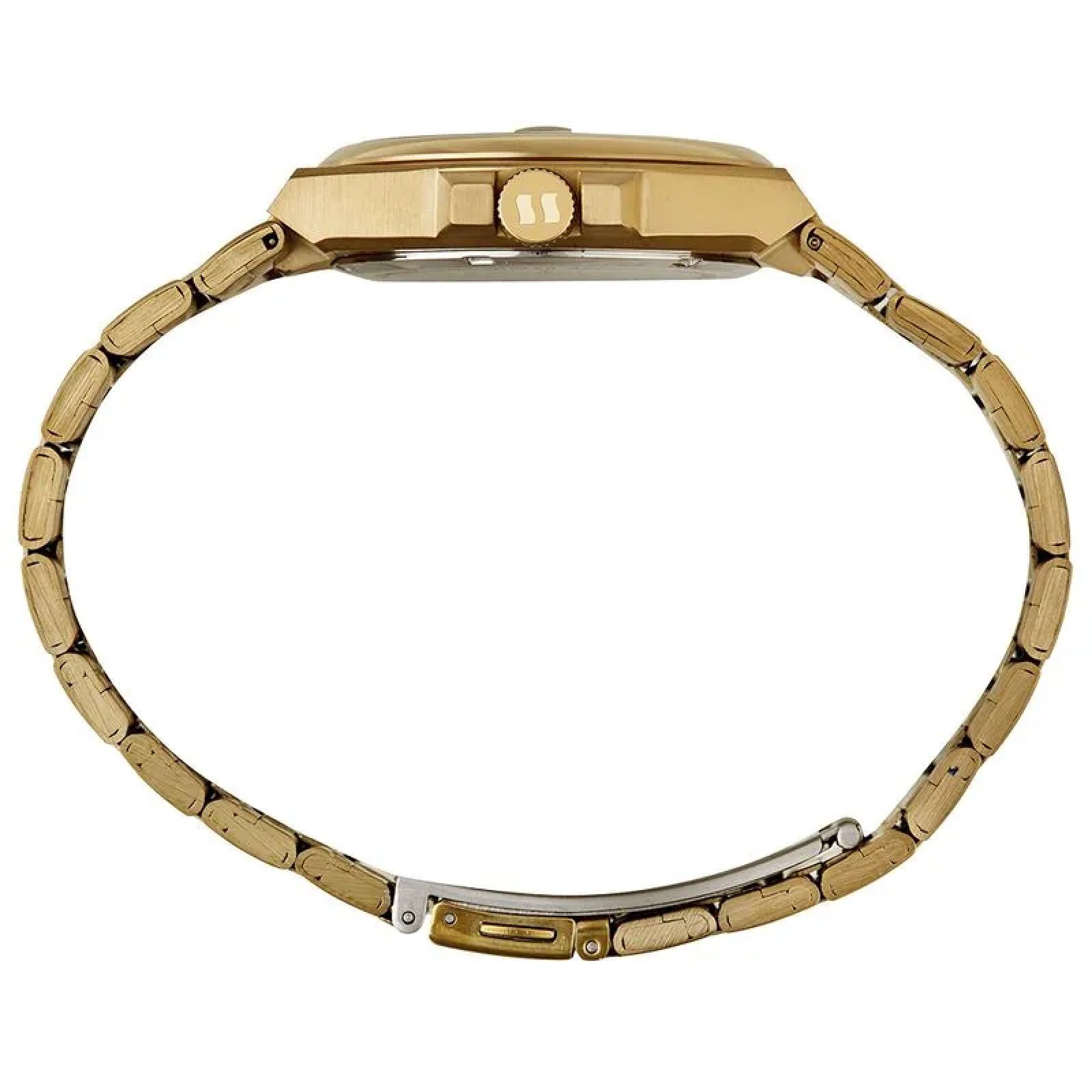 Relógio Seculus Long Life 44263GPSVDA2 Aço Social Calendário Dourado 3