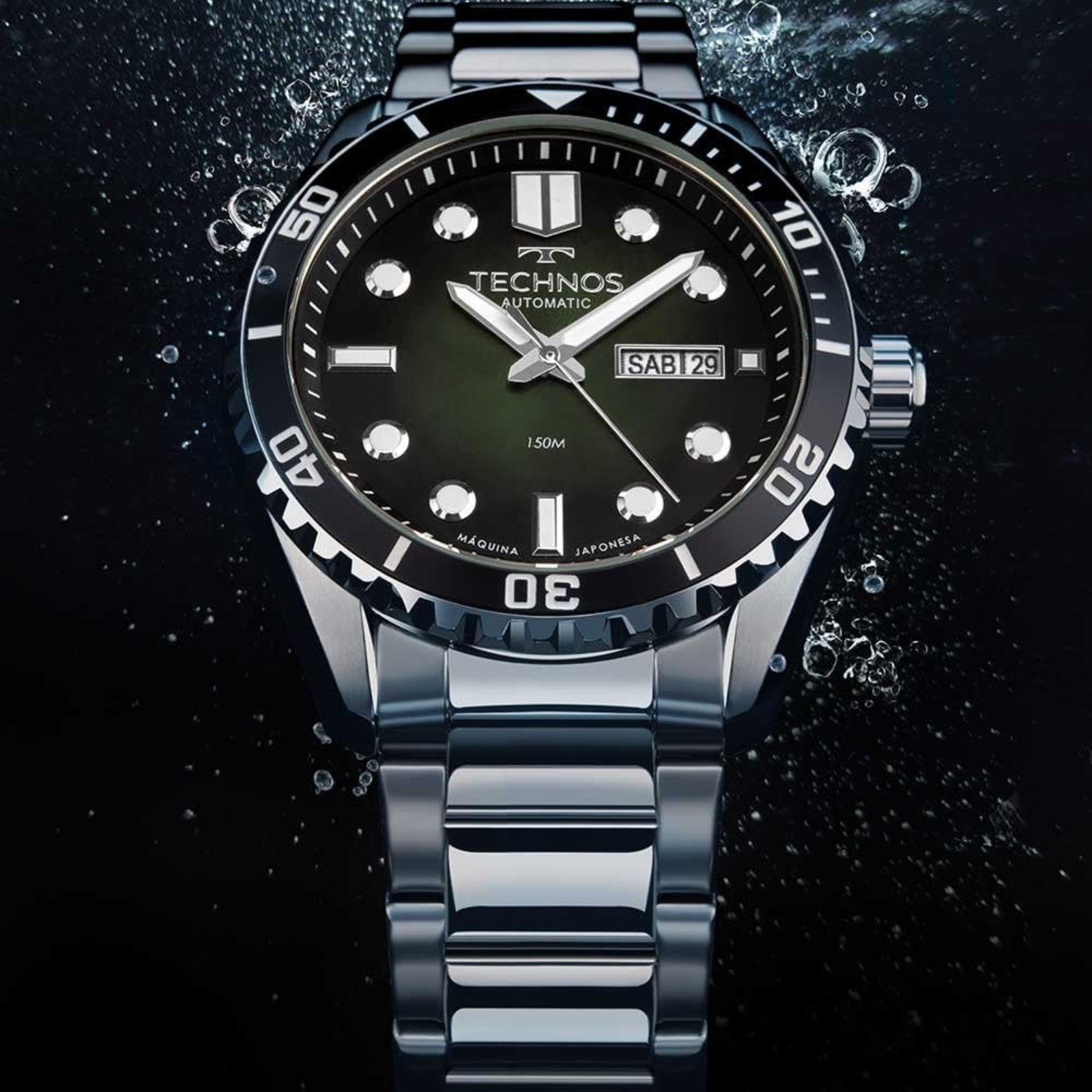 Relógio Technos Diver Automático 8205OX/1V Prata 2