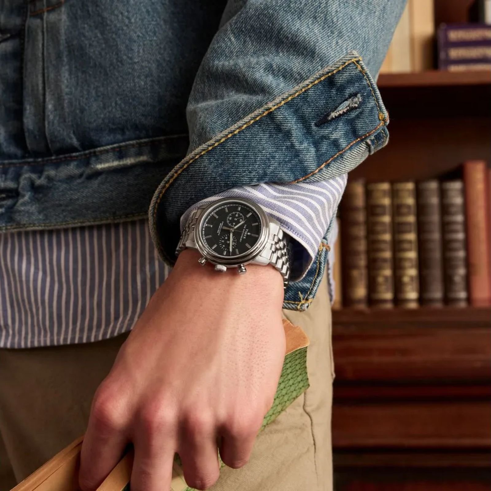 Relógio Timex Waterbury Metropolitan Chronograph TW2Y23400 Prata 2
