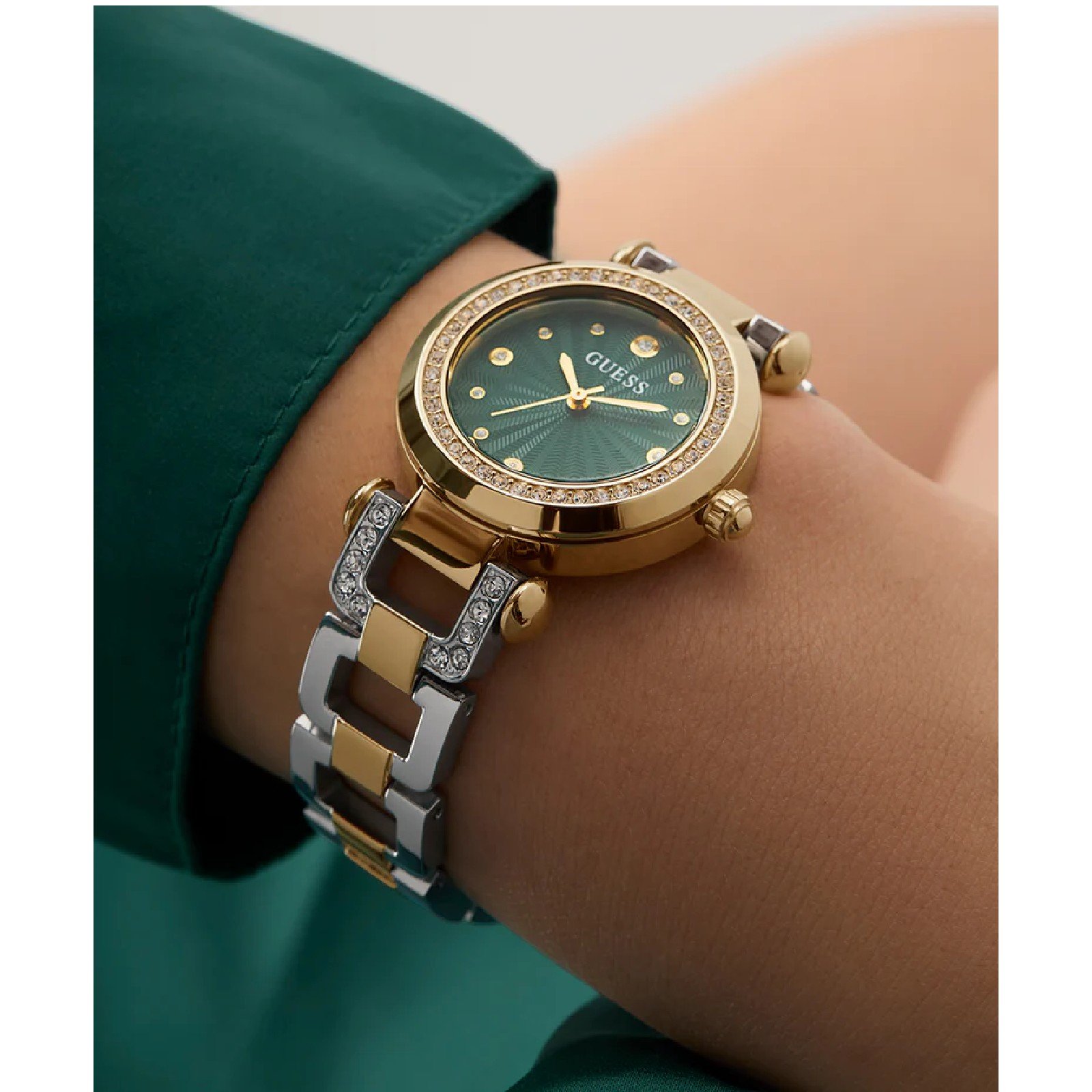 Relógio Guess Feminino Ginger GW0869L1 Dourado e Prata Dourado 2