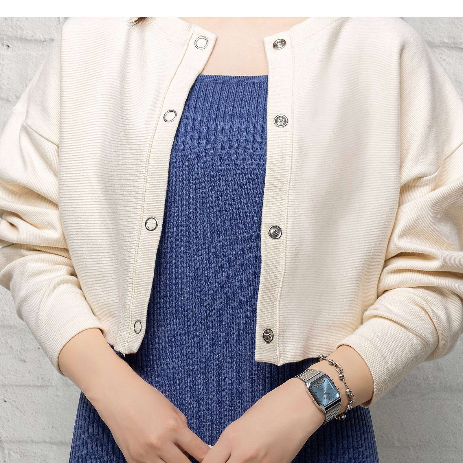 Relógio Casio Vintage AQ-230A-2A1MQYDF Prata e Azul Prata 4