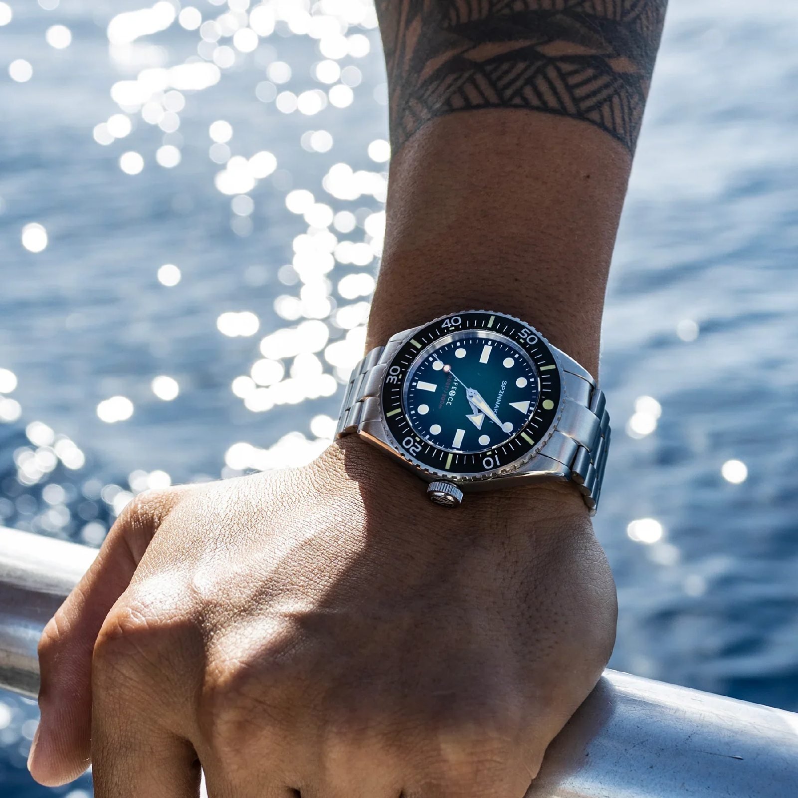 Relógio Spinnaker Spence 300 Automatic Sea Green SP-5097-44 Verde 9