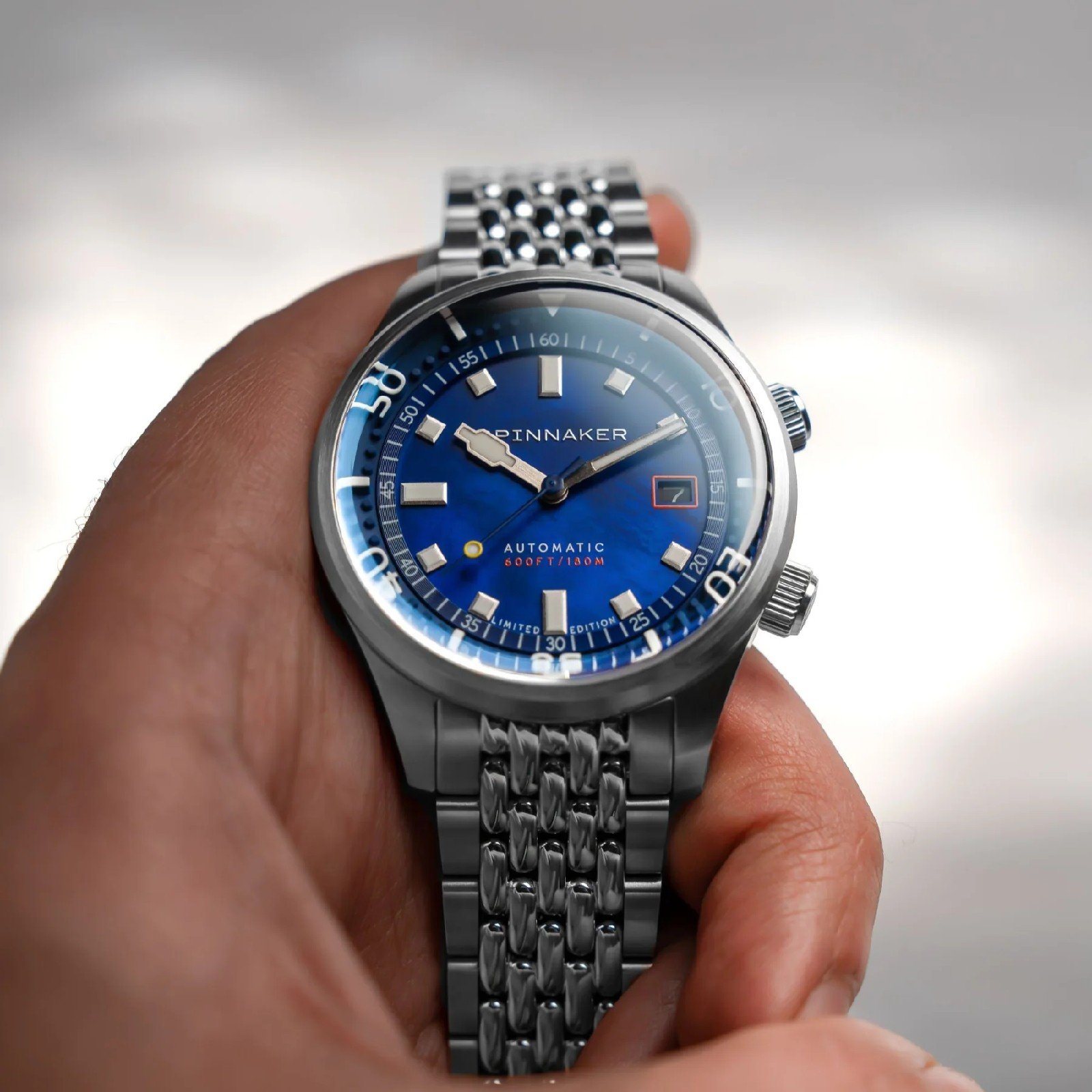Relógio Spinnaker Bradner Pearl Diver Automático Edição Limitada Indigo Mirage SP-5158-33 Azul 3