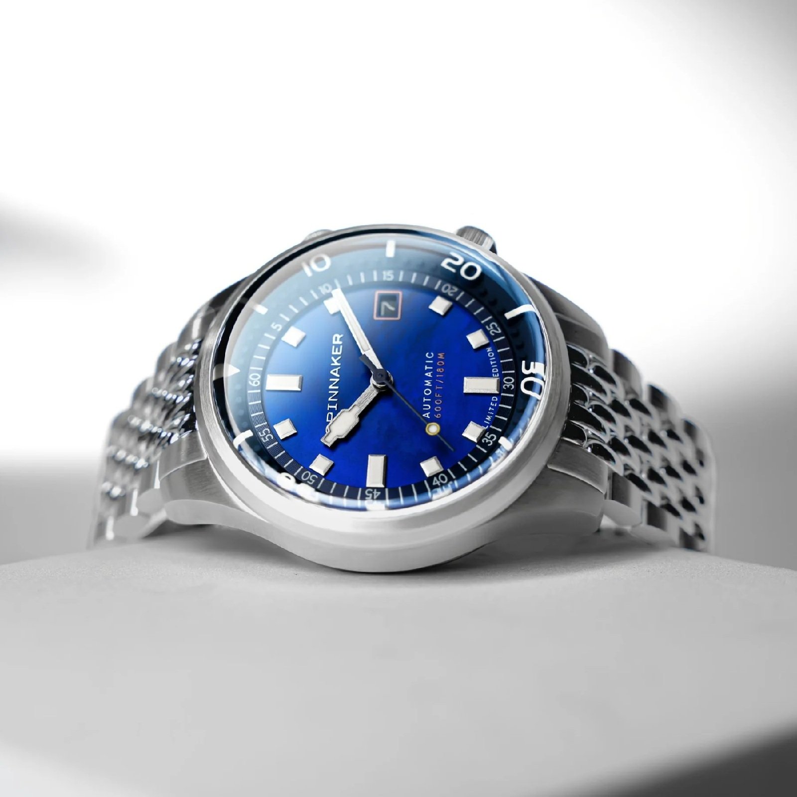 Relógio Spinnaker Bradner Pearl Diver Automático Edição Limitada Indigo Mirage SP-5158-33 Azul 7