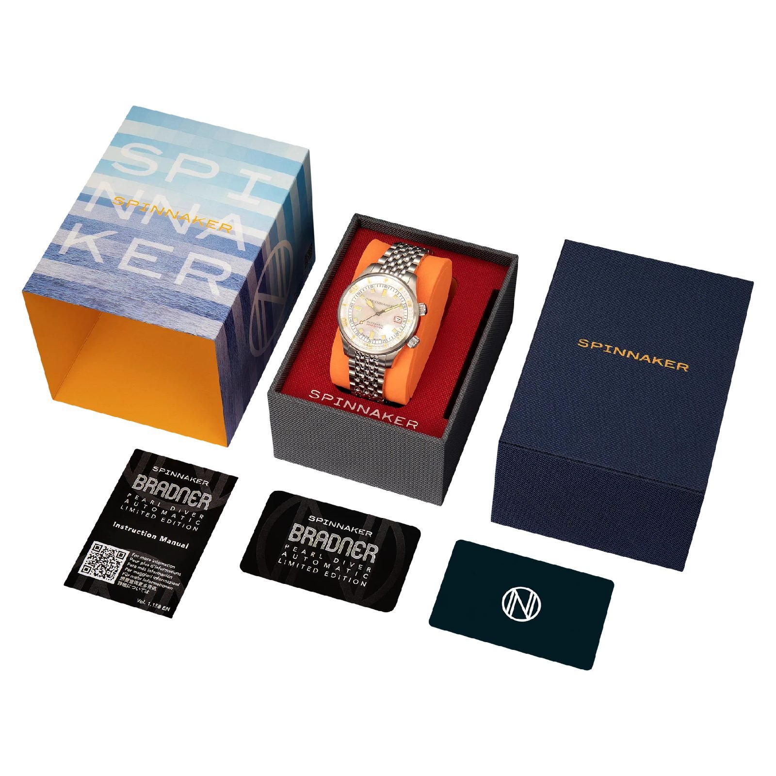 Relógio Spinnaker Bradner Pearl Diver Automático Edição Limitada Pearl Essence SP-5158-22 Branco 11