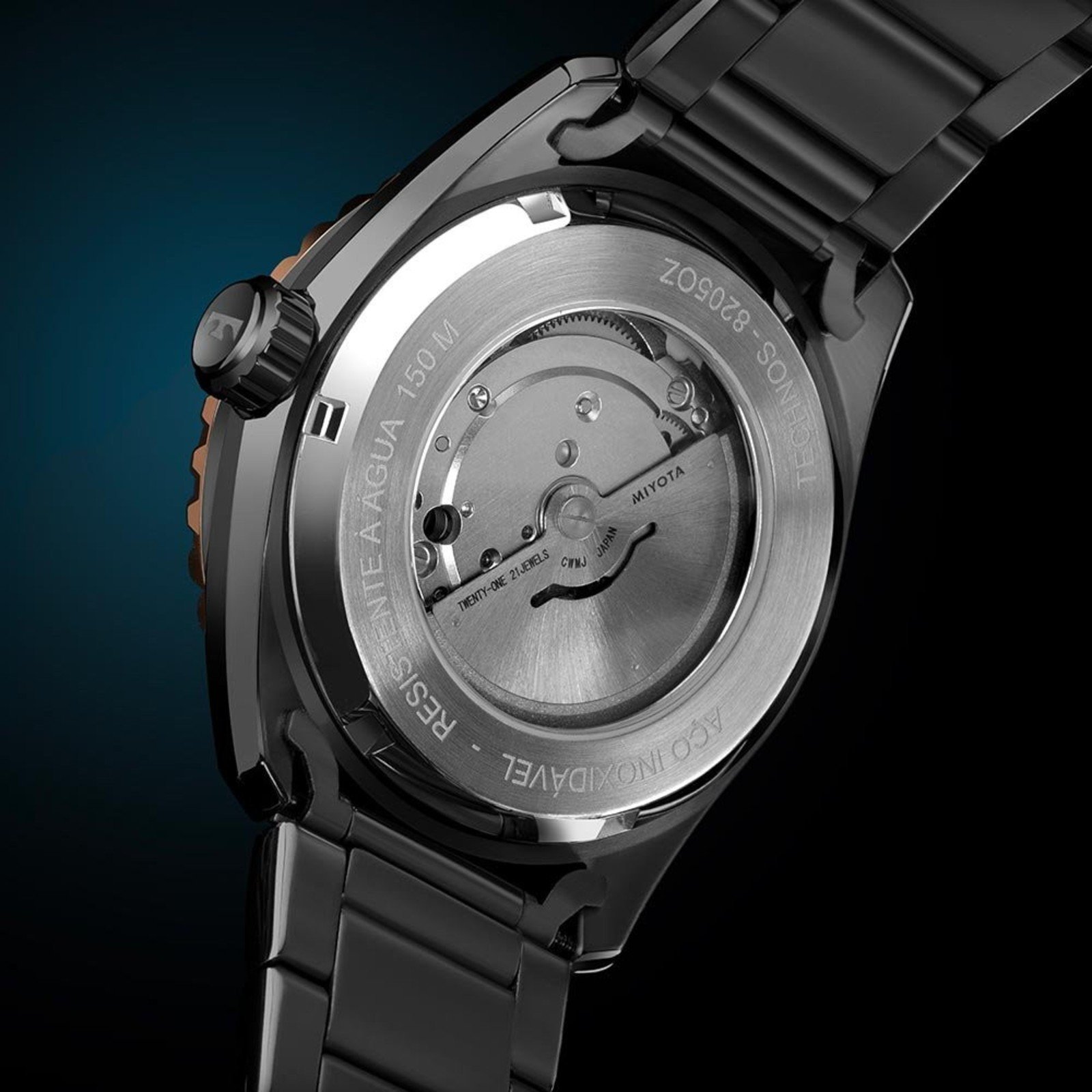 Relógio Technos Diver Automático 8205OY/1P Preto 5