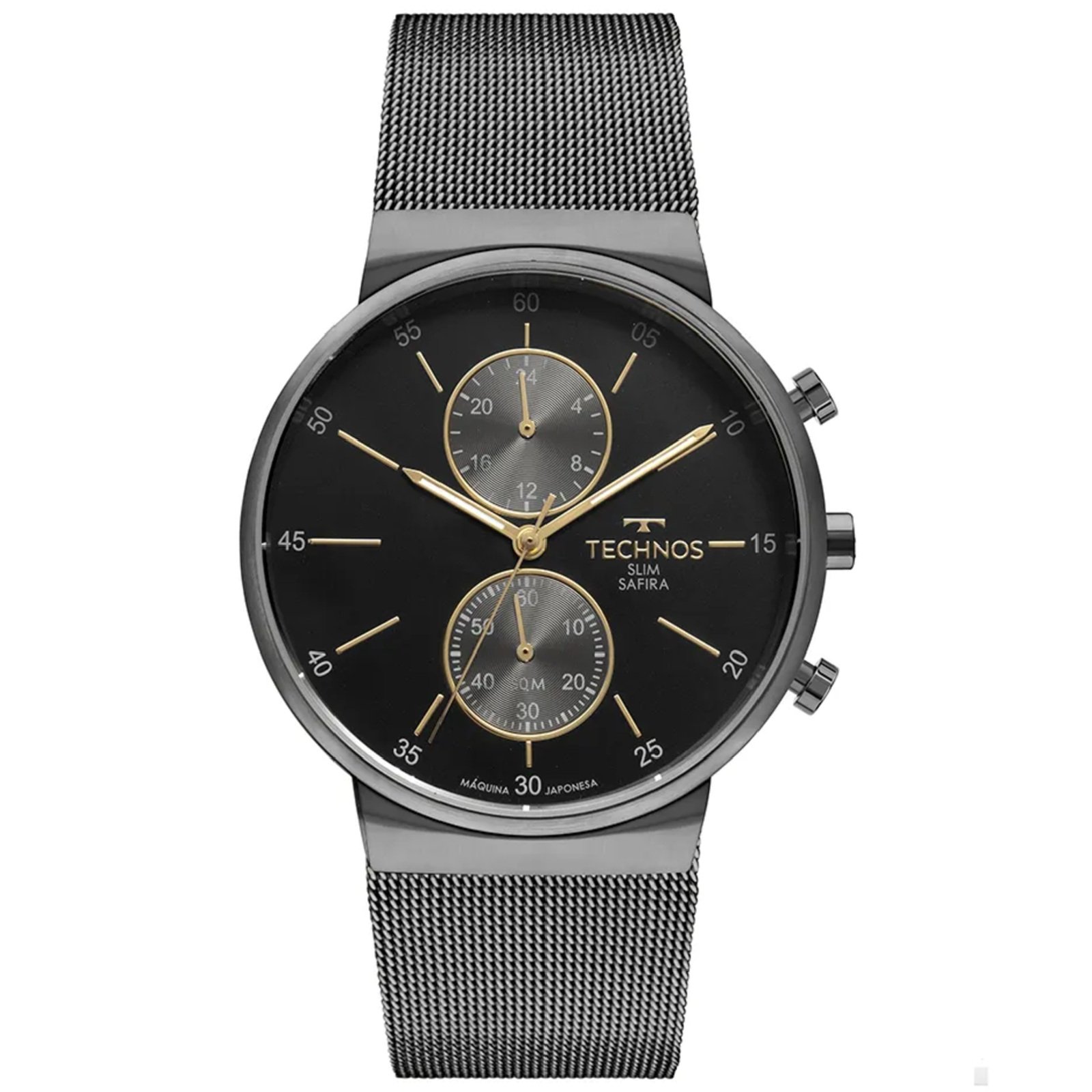 Relógio Technos Slim VD36AC-1F Grafite Masculino