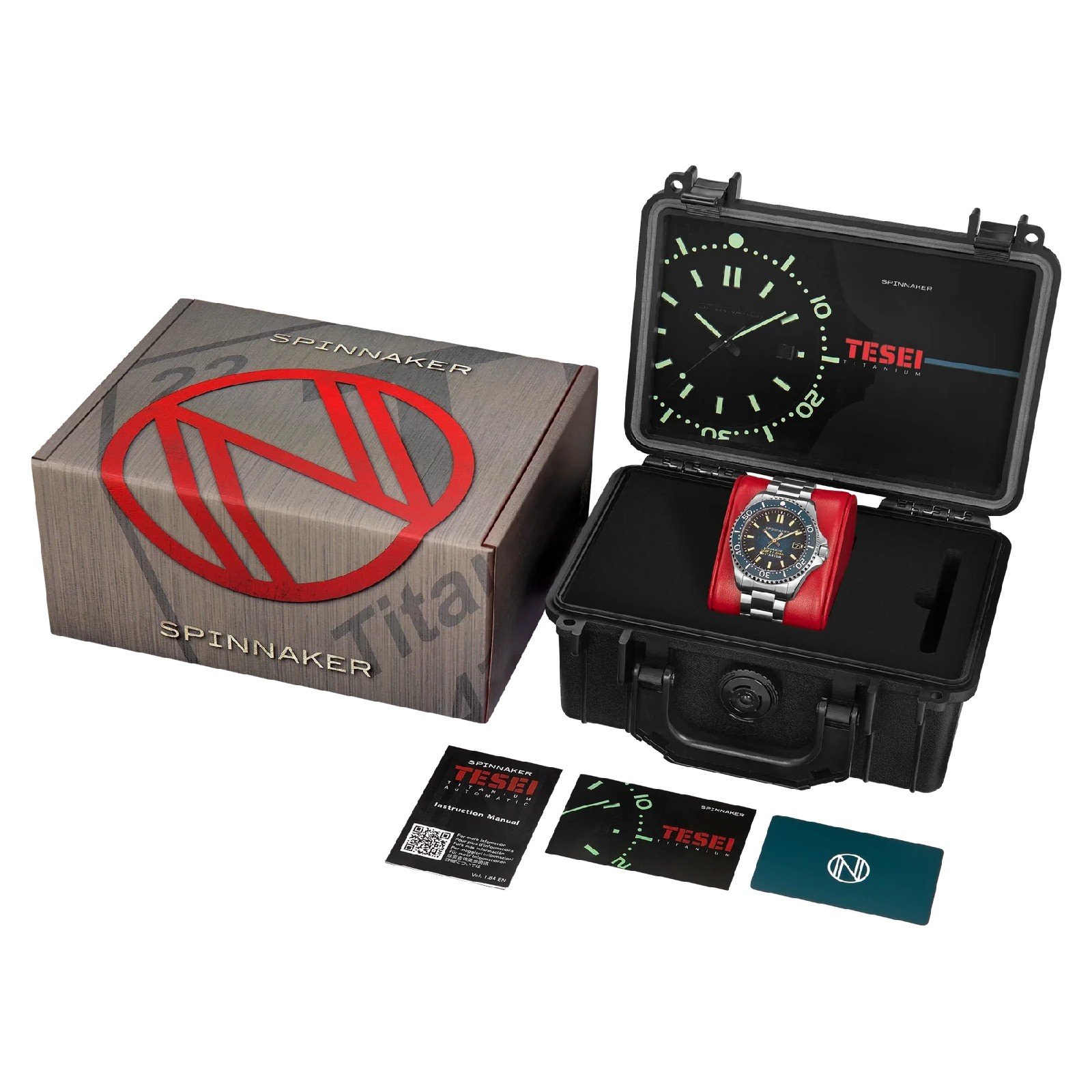 Relógio Spinnaker Tesei Titanium Automatic Tatical Blue SP-5084-55 Azul 6