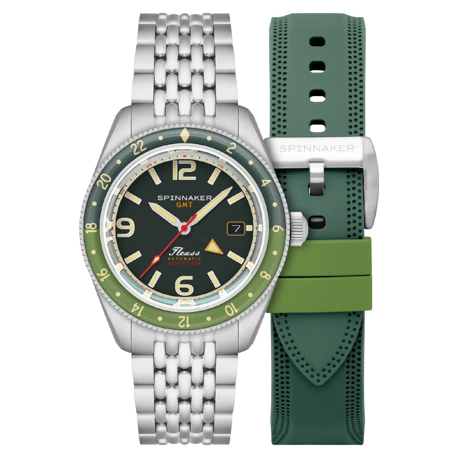 Relógio Spinnaker Fleuss GMT Automatic Forest Green SP-5120-44