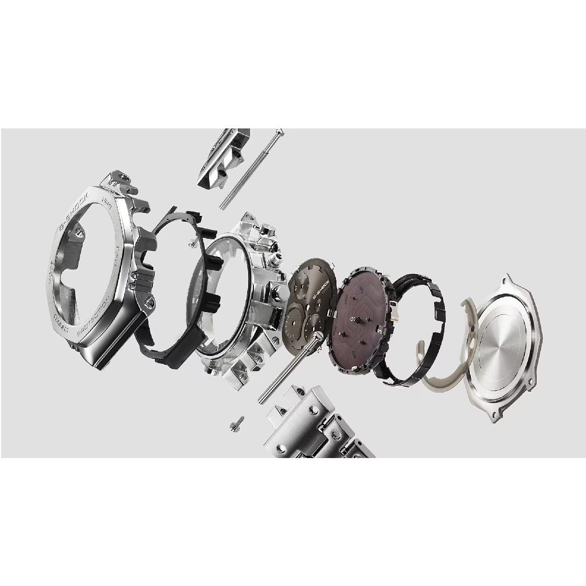 Relógio CASIO G-SHOCK GMC-B2100AD-2ADR Bluetooth e Tough Solar Prata 8