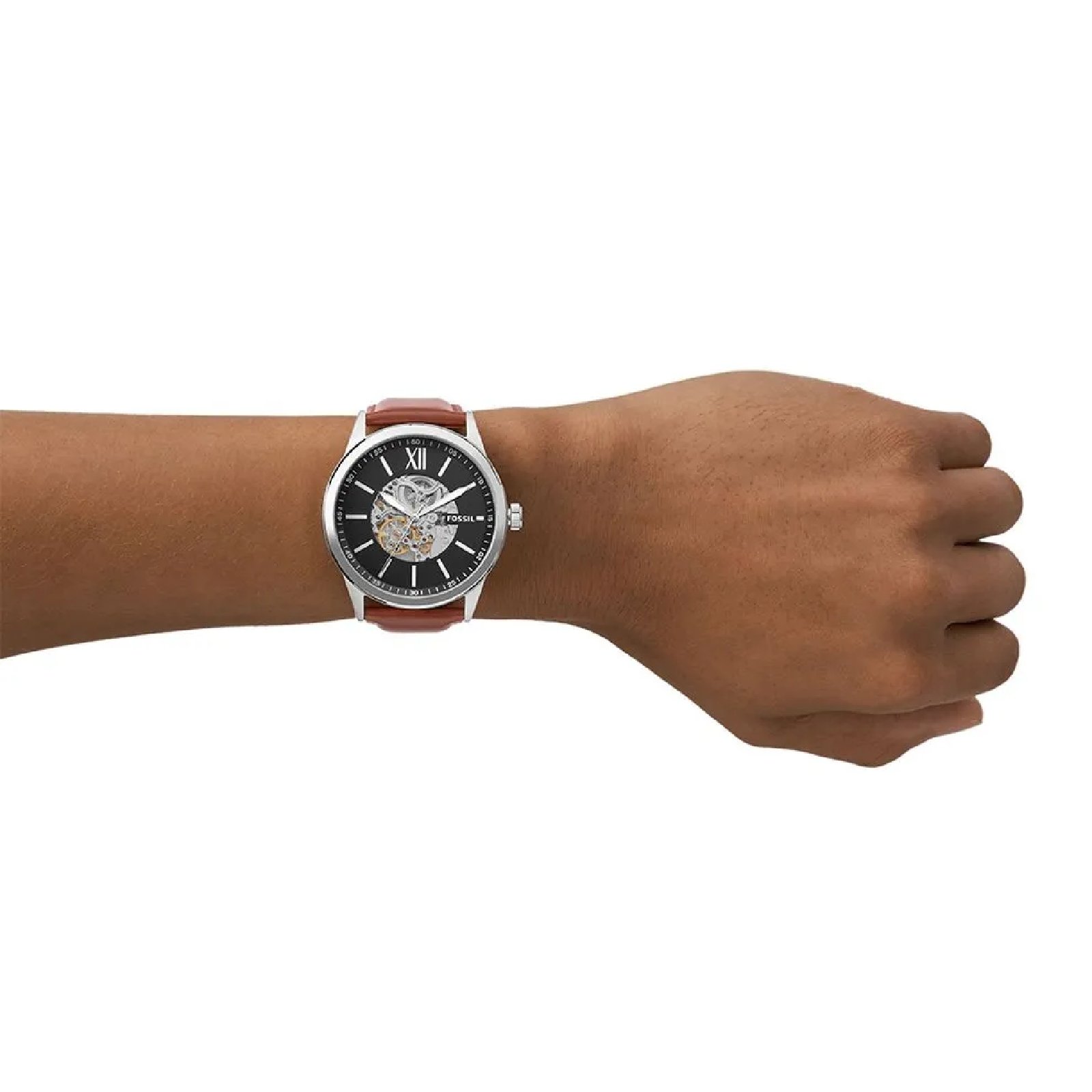 Relógio Fossil Masculino Automático FLYNN BQ2386/0PI Marrom 2