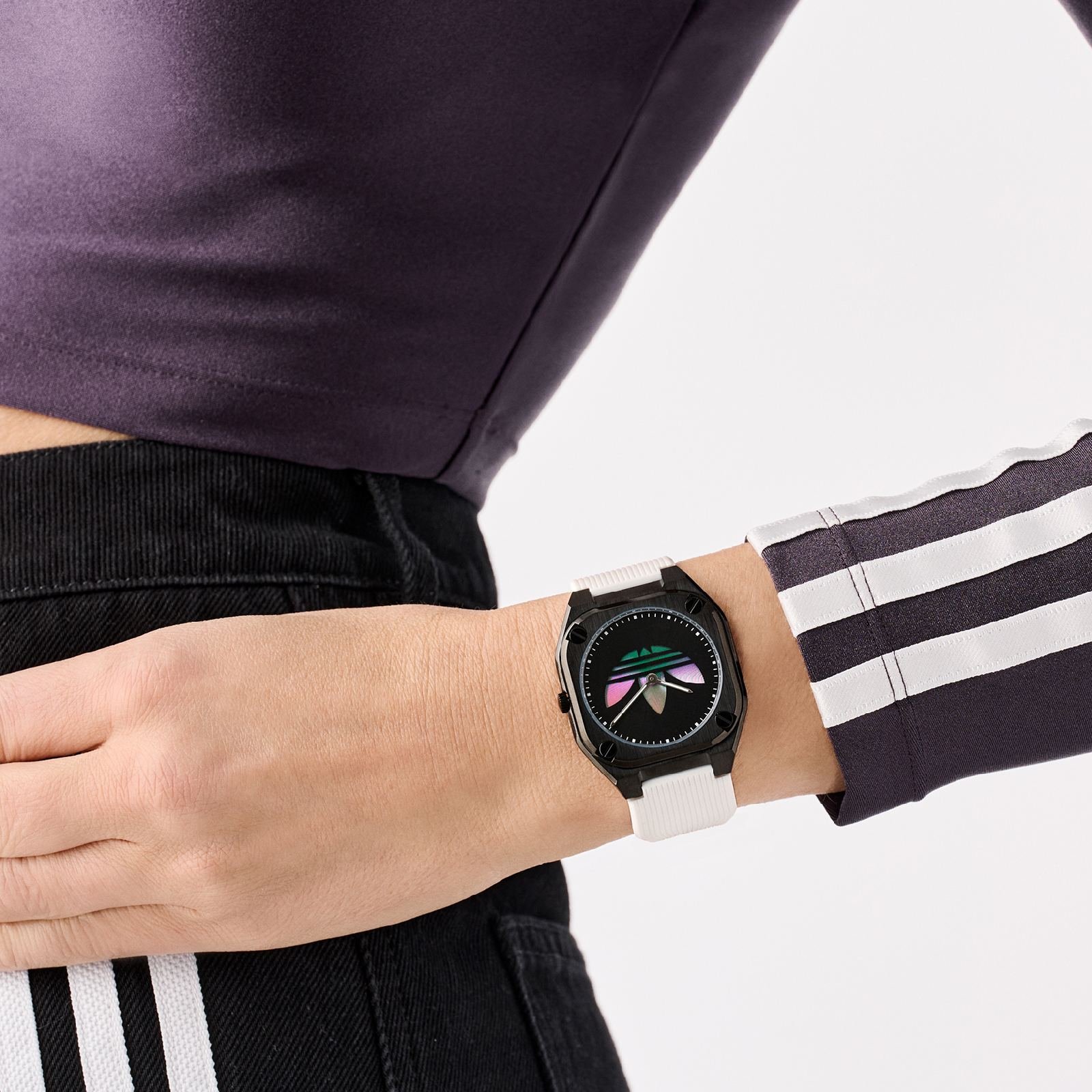 Relógio Adidas City Tech Thin AOFH25010 Branco 2