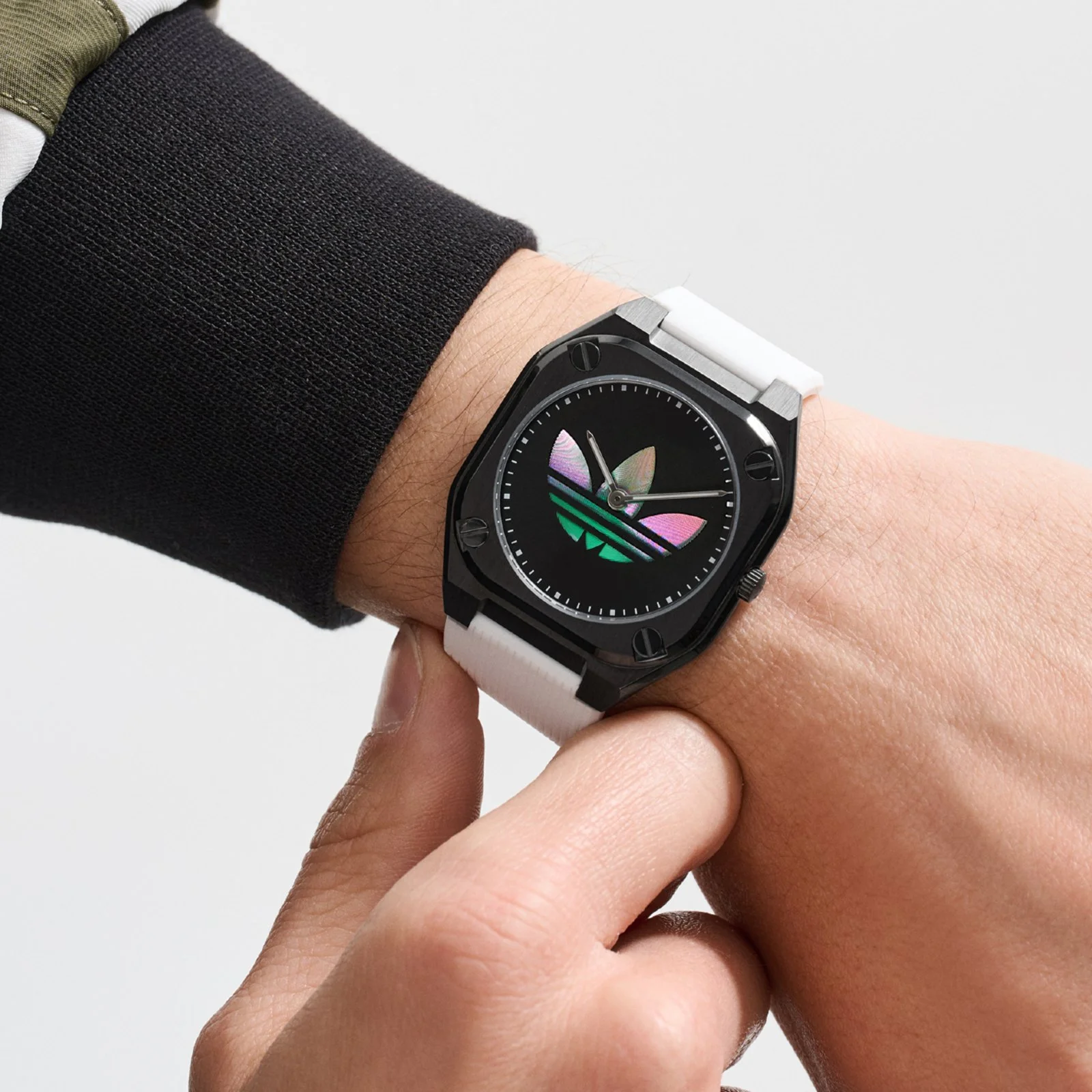 Relógio Adidas City Tech Thin AOFH25010 Branco 4