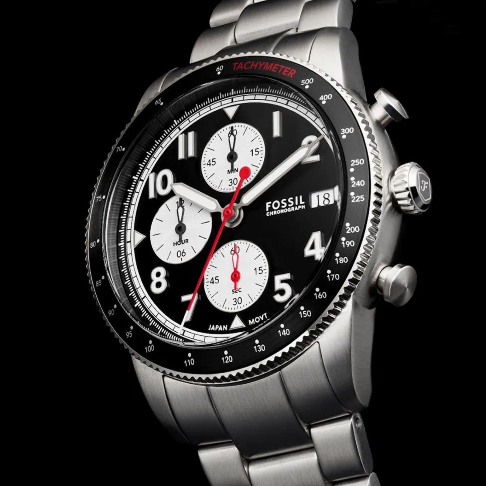 Relógio Fossil Masculino Sport Tourer FS6045/1KN Prata 2