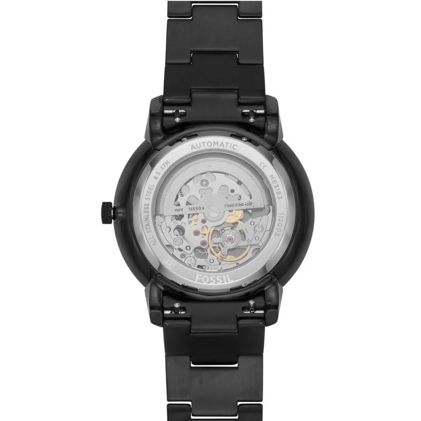 Relógio Fossil Masculino Automático ME3183/1PN Preto 5