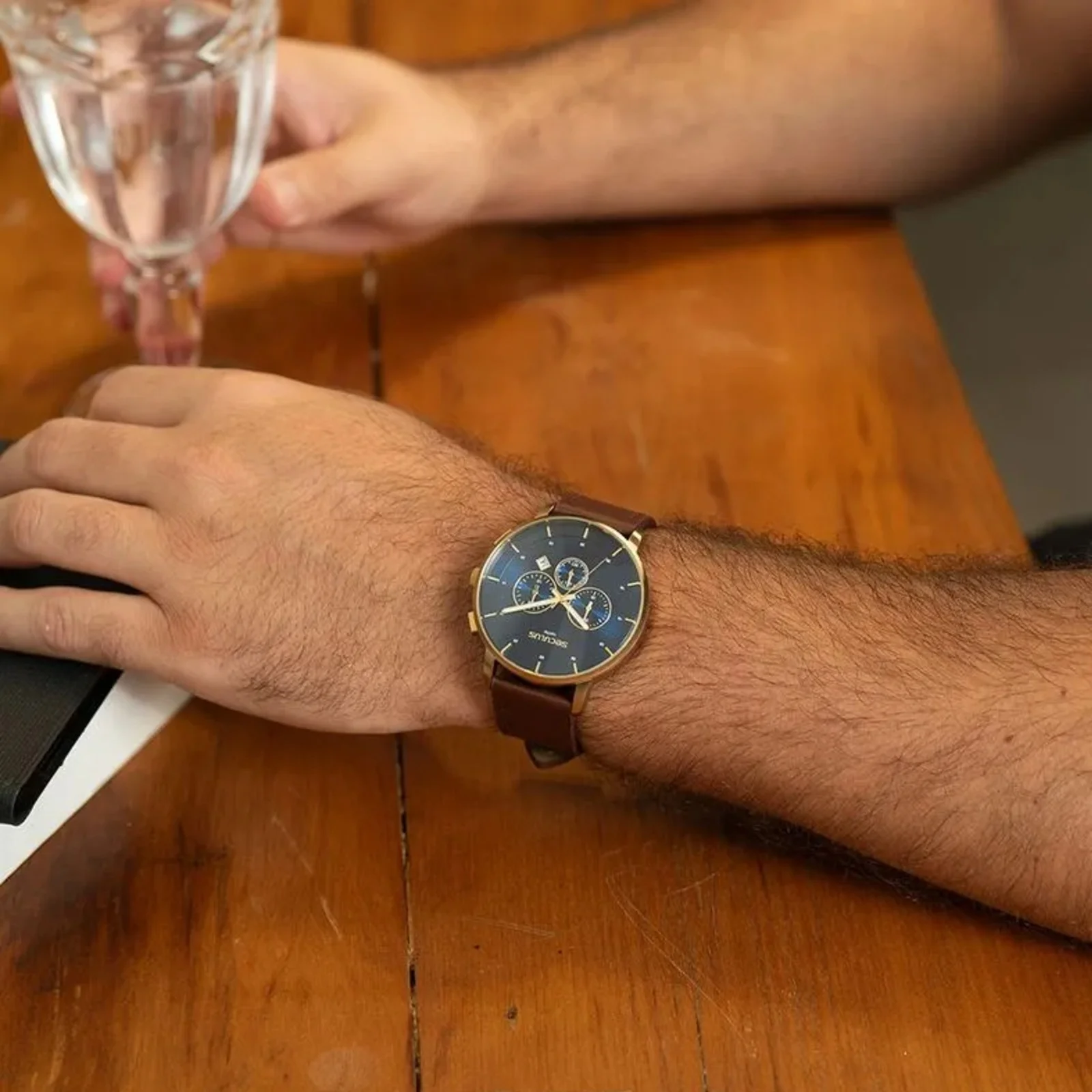 Relógio Seculus Cronógrafo 44282GPSVDC2 Dourado 3