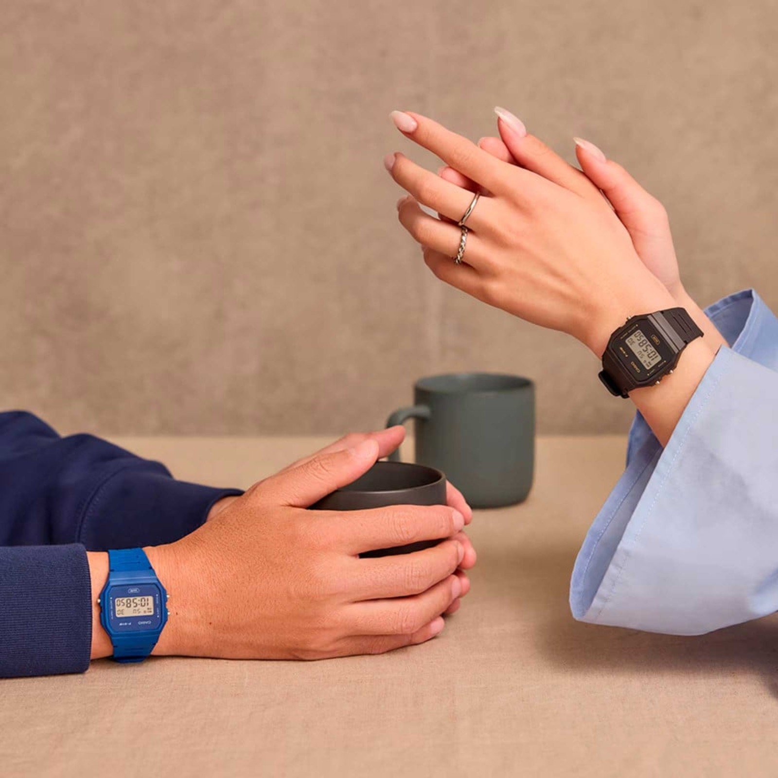 Relógio Casio Unissex Digital F-91WB-8ADF Preto 2