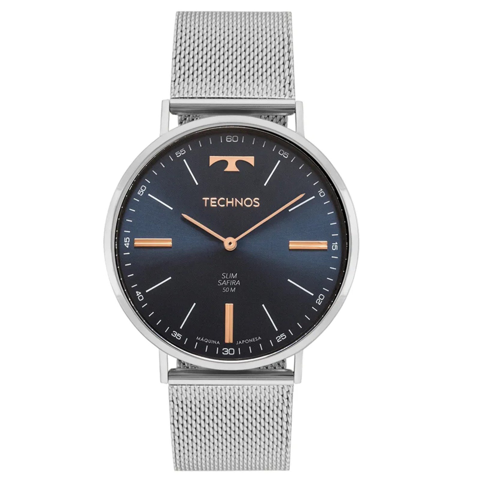 Relógio Technos Slim 2025LUE/1A Prata Masculino Prata 2