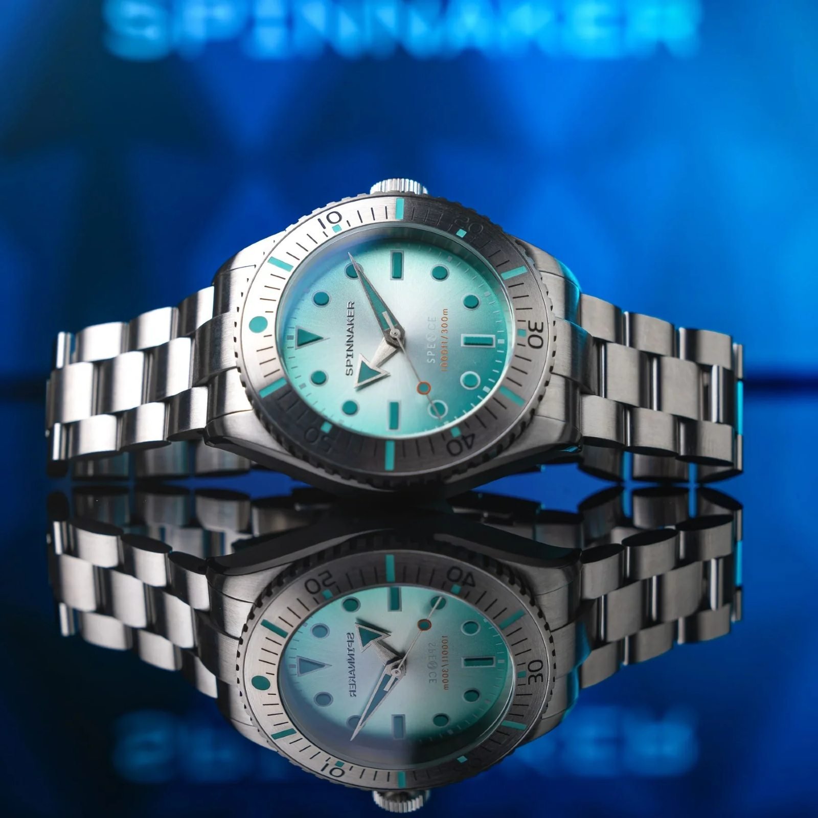 Relógio Spinnaker Spence 300 Automatic Aquamarine SP-5097-AA Azul 7
