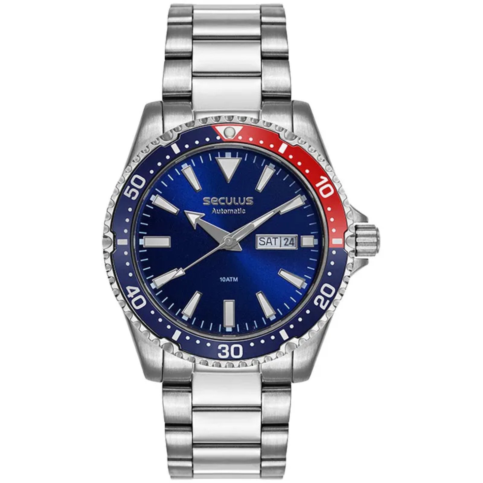 Relógio Seculus Diver Automático 44237G0SVNA5 Pepsi Azul 1