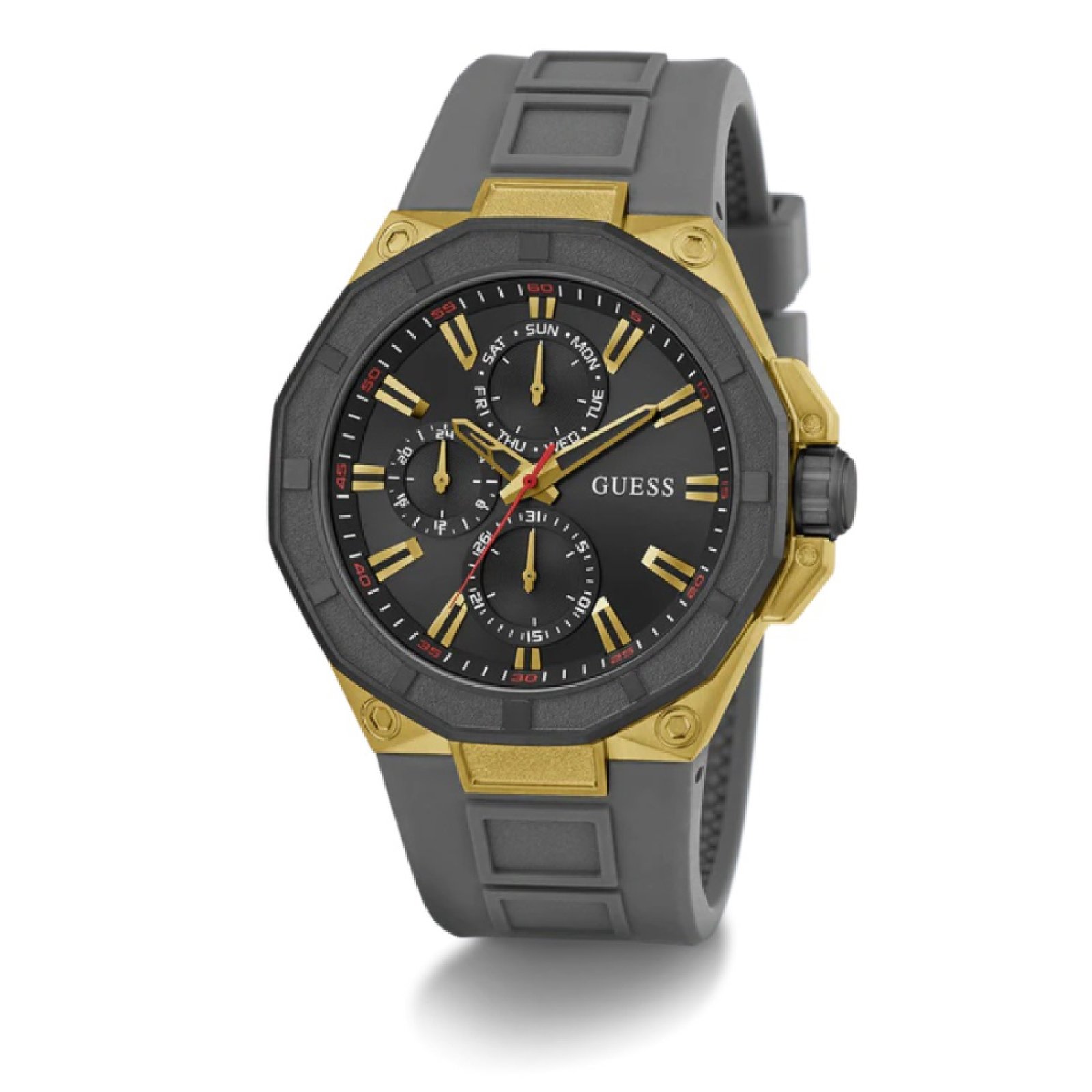 Relógio Guess Masculino Multifunção GW0803G1 Cinza Dourado 5