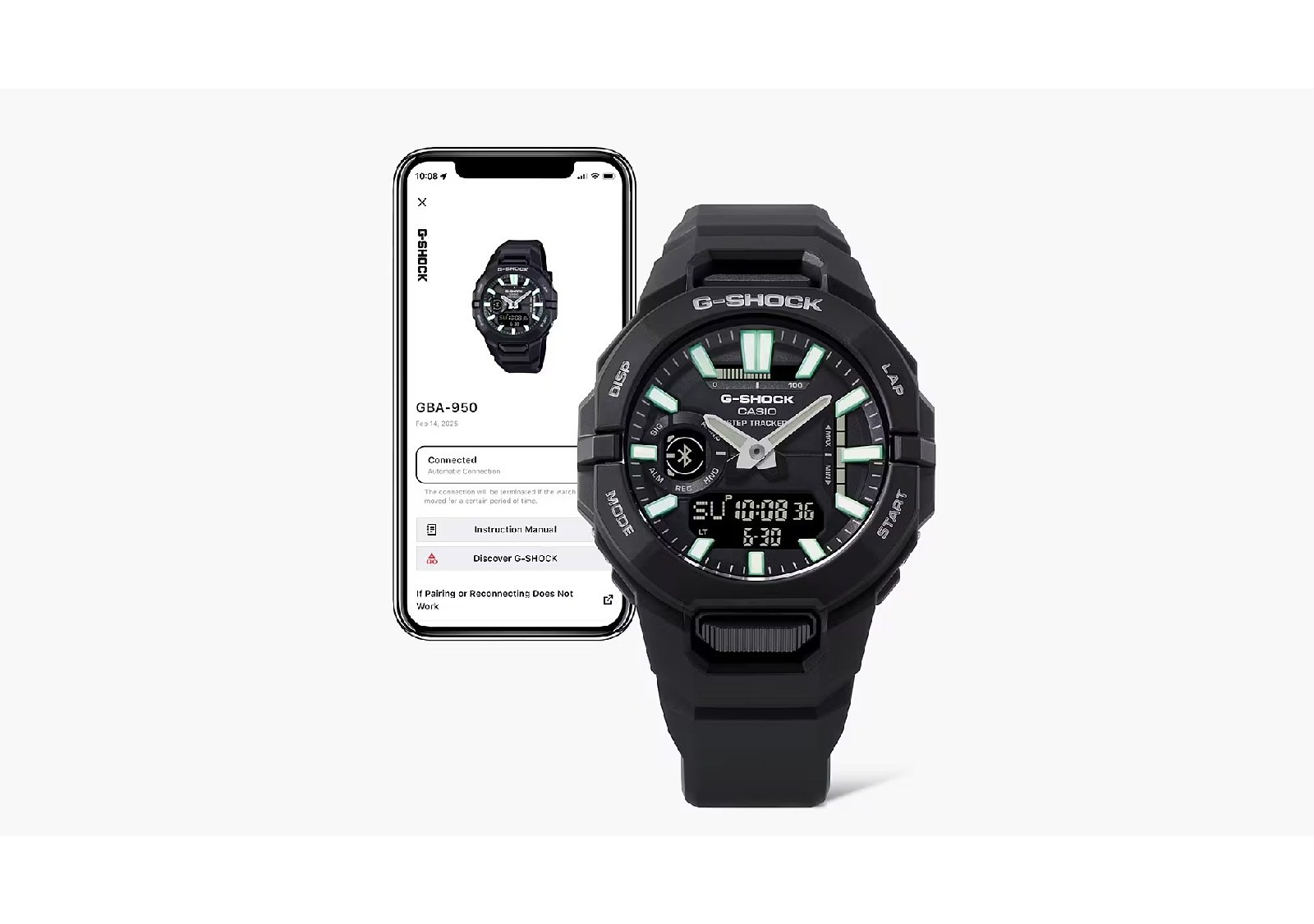 Relógio CASIO G-SHOCK G-Squad GBA-950-1ADR Preto 6