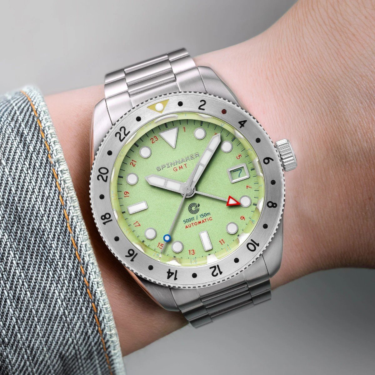 Relógio Spinnaker Croft GMT Automatic Mint Moment SP-5157-44 Verde 2