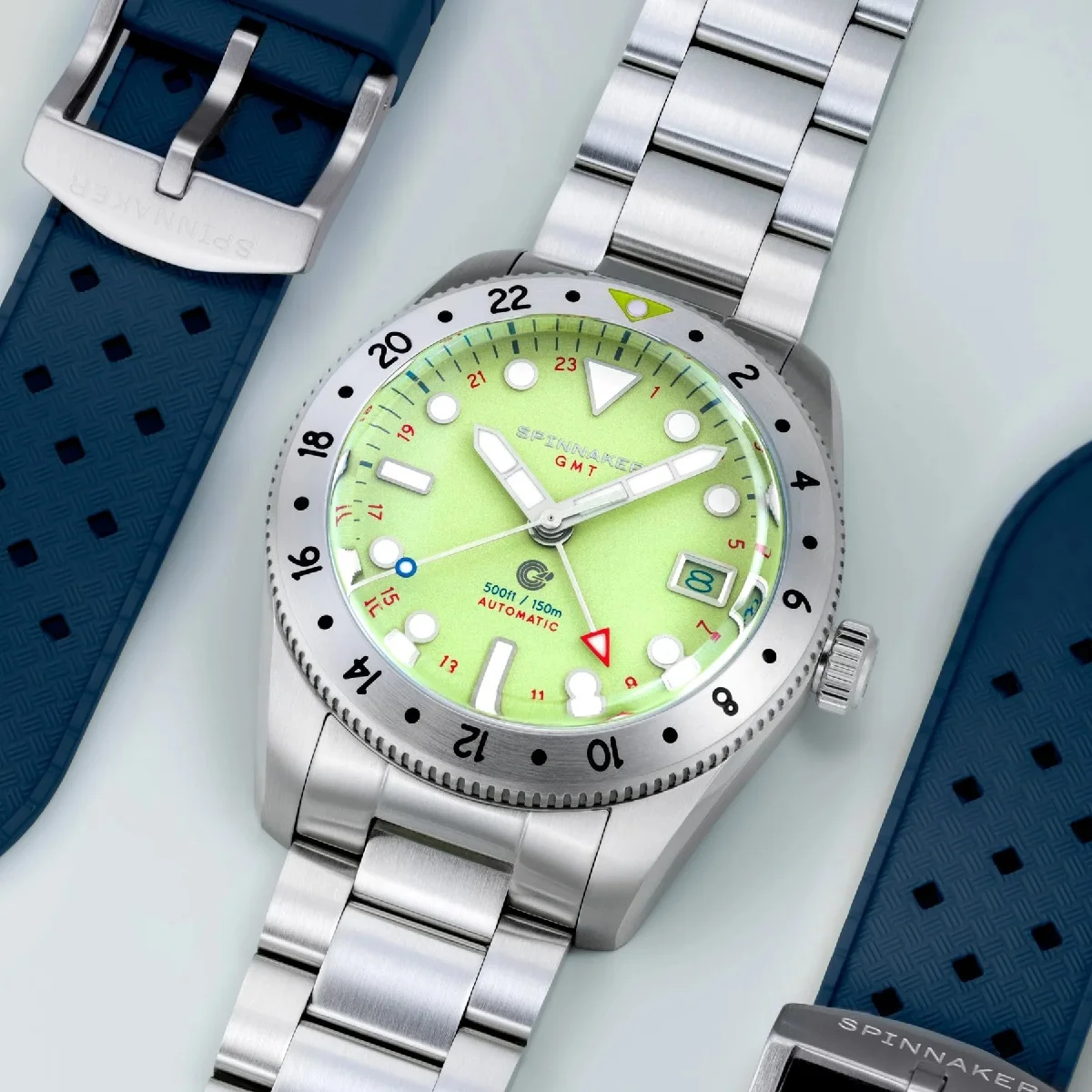 Relógio Spinnaker Croft GMT Automatic Mint Moment SP-5157-44 Verde 3