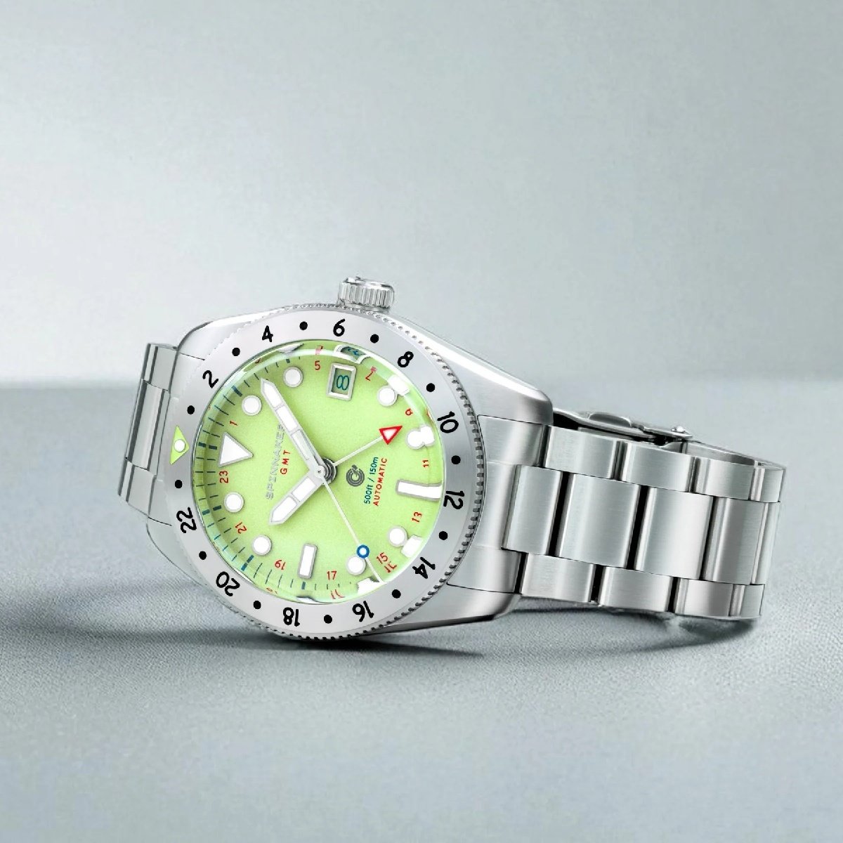 Relógio Spinnaker Croft GMT Automatic Mint Moment SP-5157-44 Verde 4