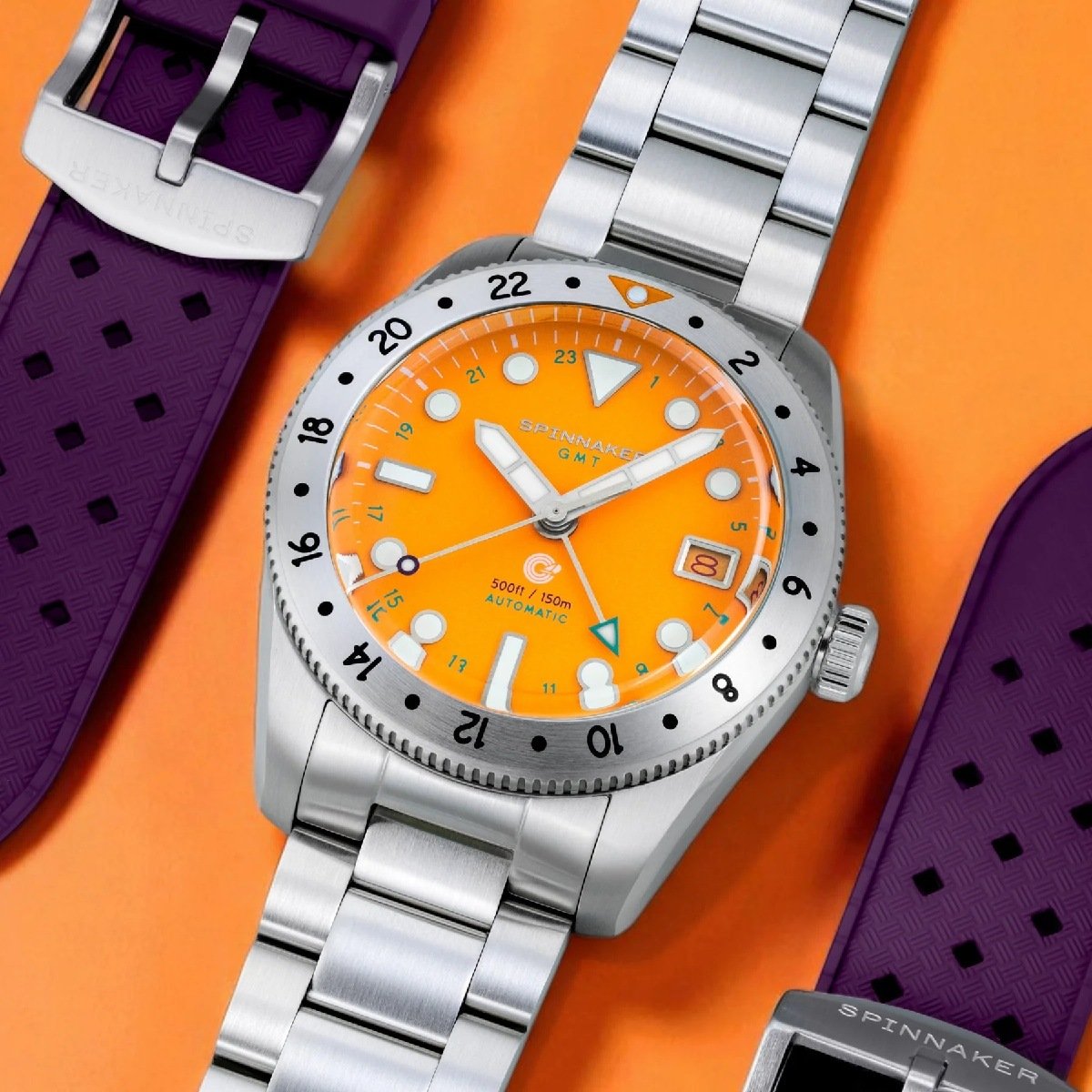 Relógio Spinnaker Croft GMT Automatic Solar Burst SP-5157-22 Amarelo 2