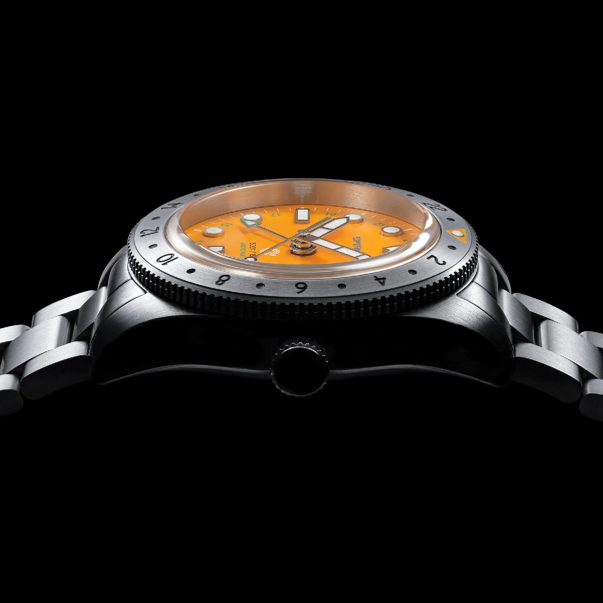 Relógio Spinnaker Croft GMT Automatic Solar Burst SP-5157-22 Amarelo 4