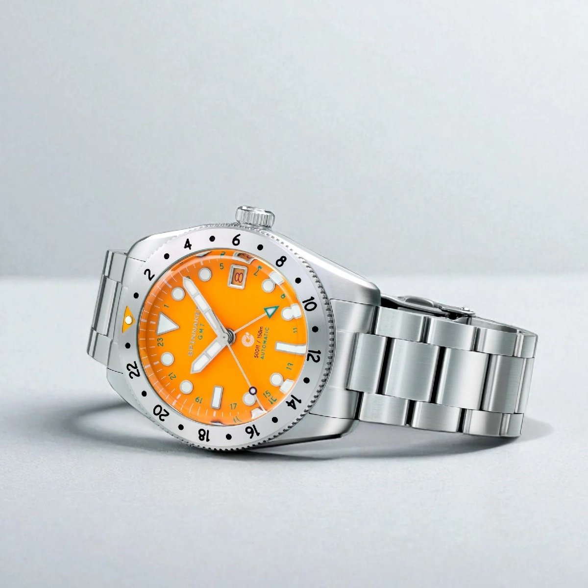Relógio Spinnaker Croft GMT Automatic Solar Burst SP-5157-22 Amarelo 5