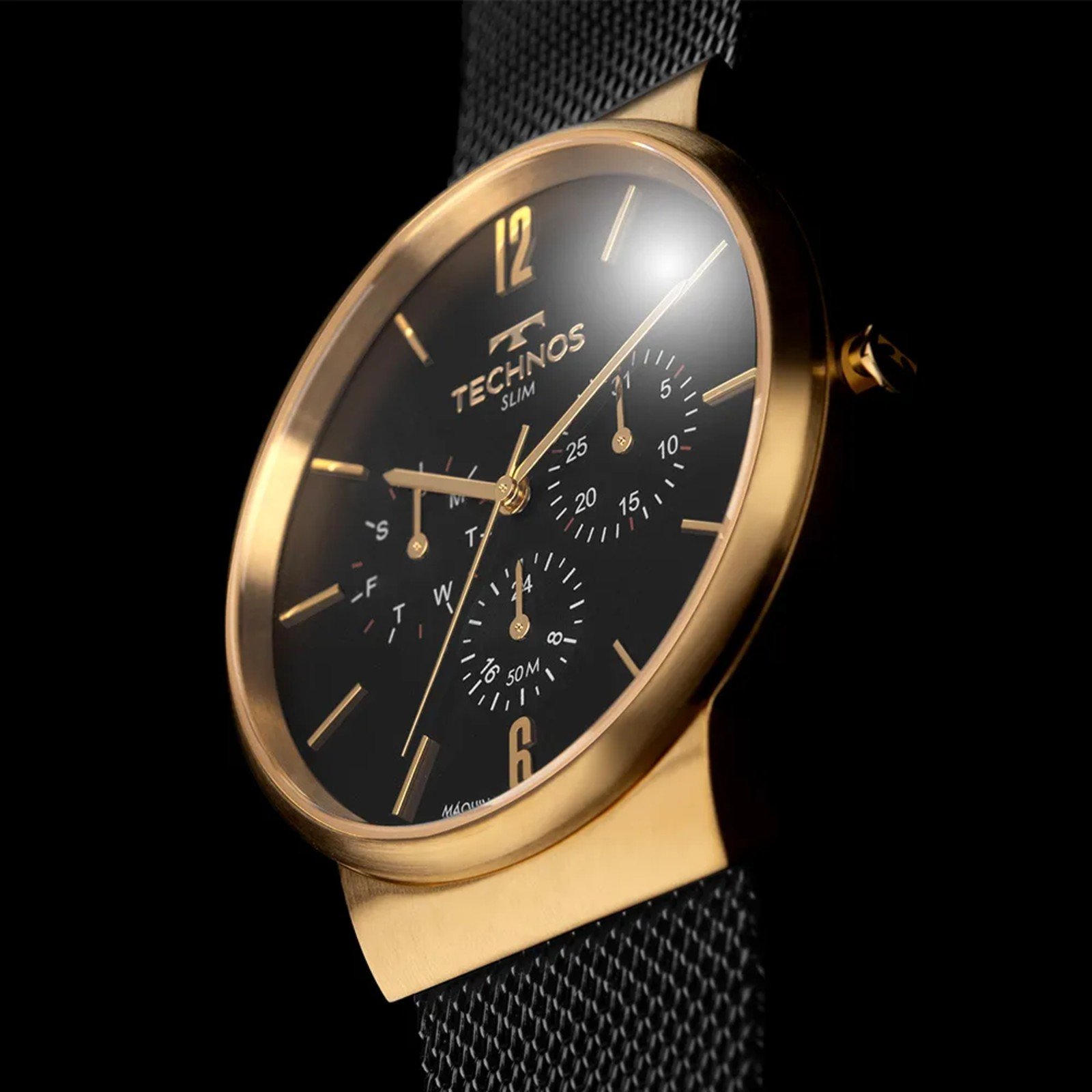 Relógio Technos Slim 6P29ALN/1P Masculino Dourado 2