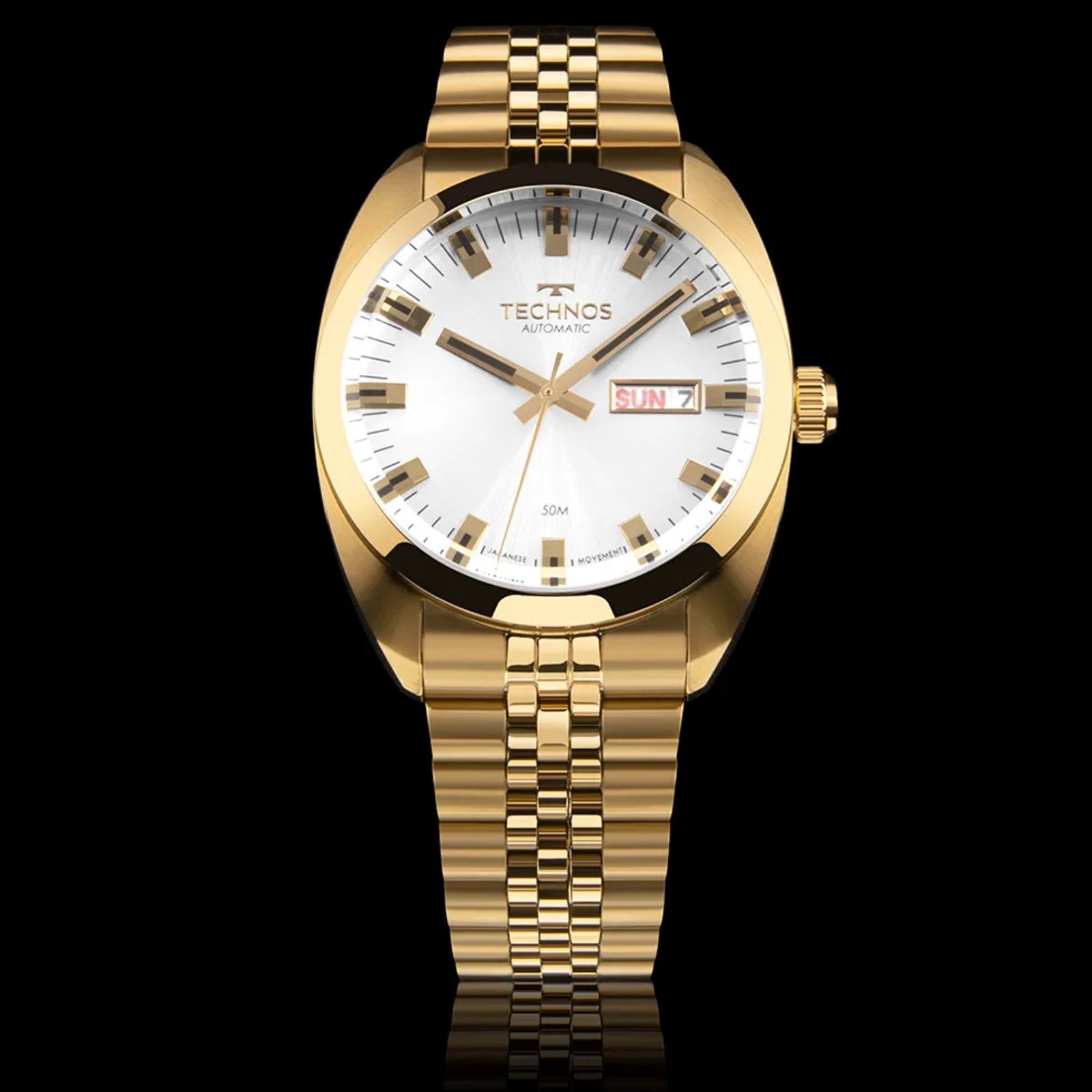 Relógio Technos Automático 8205ON/1K Dourado Dourado 4